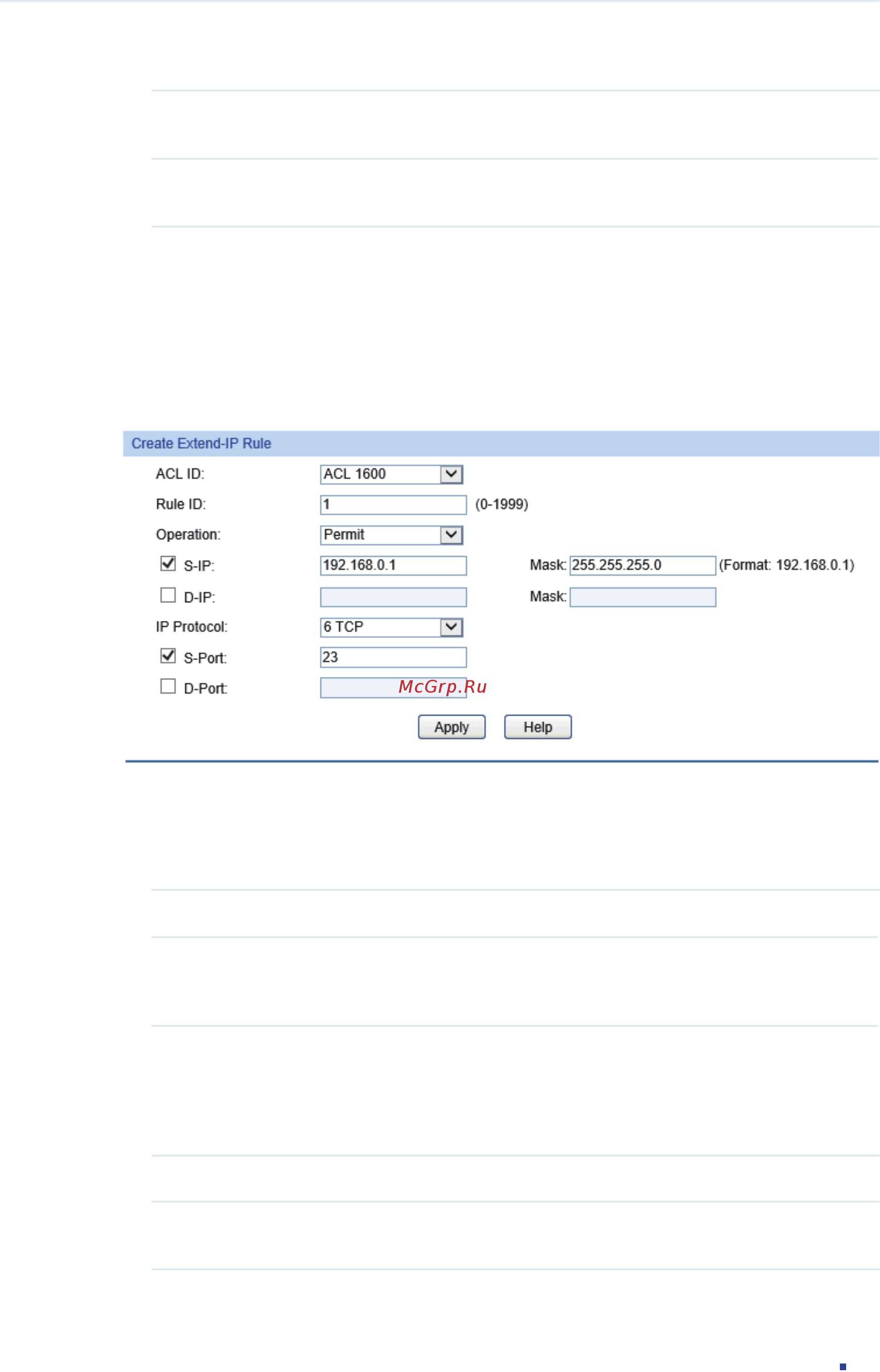 Tp-Link T1600G-52TS V1 [520/755] Configuring the extend ip acl rule