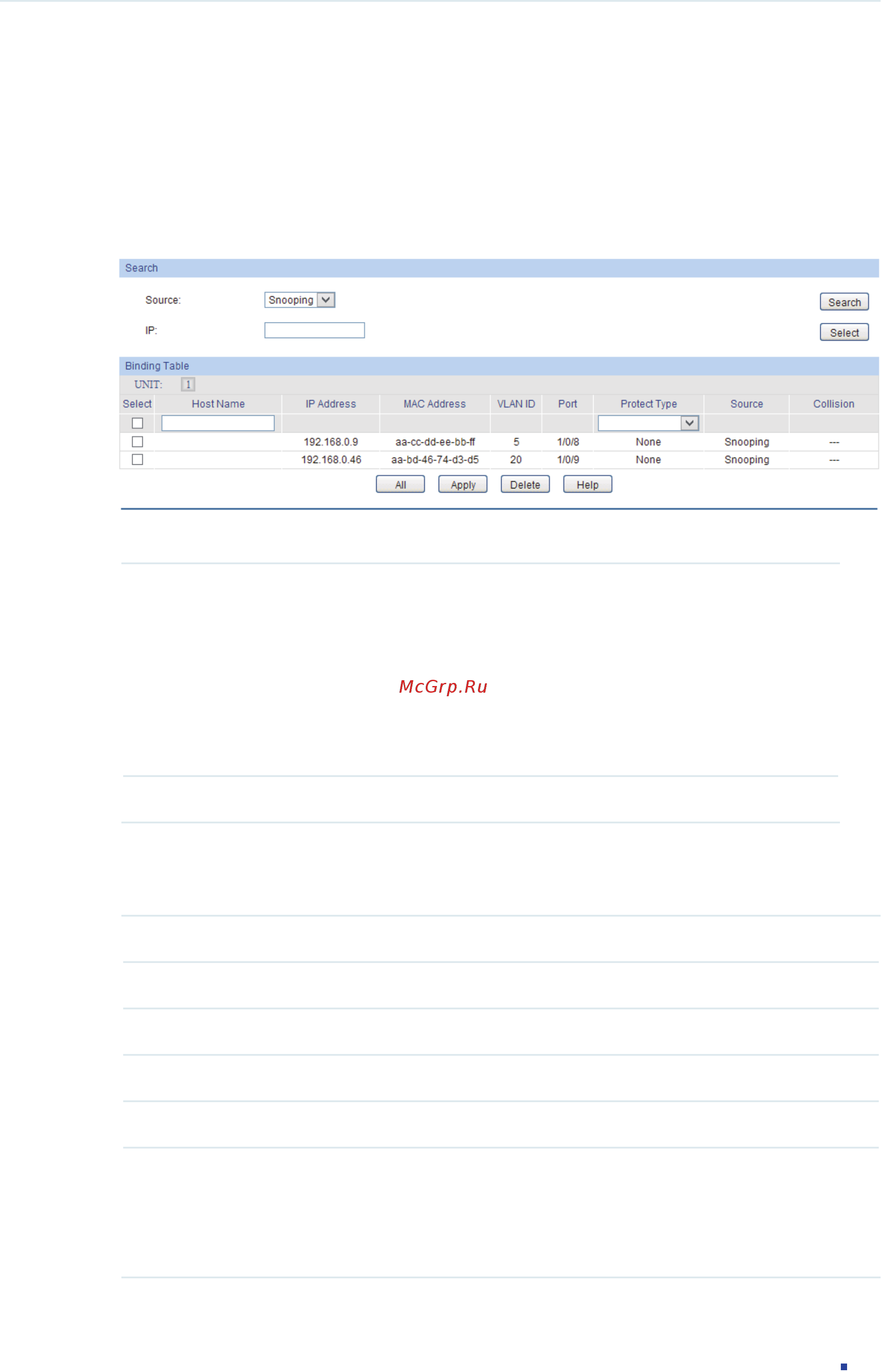 Tp-Link T1600G-52TS V1 [554/755] Viewing the binding entries