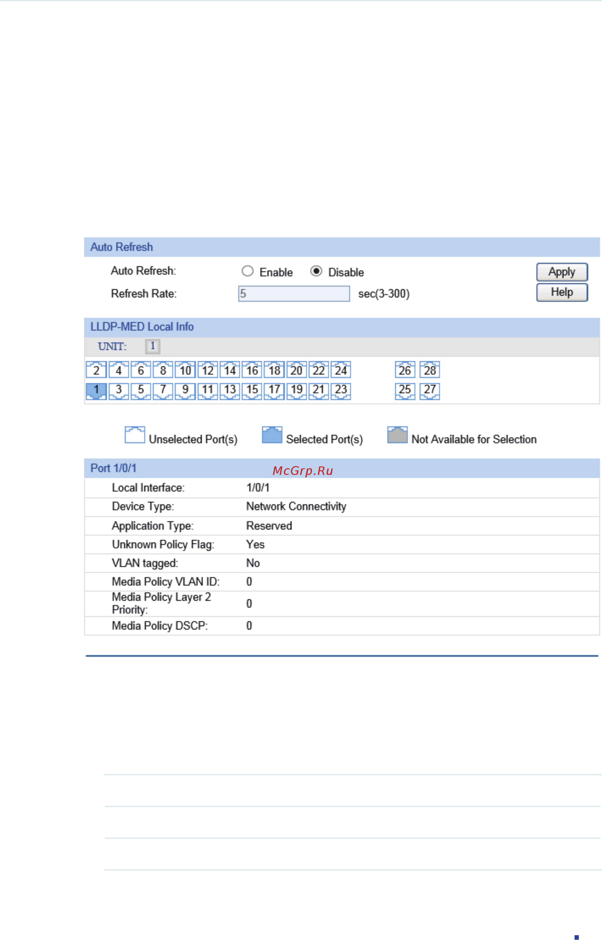 Tp-Link T1600G-52TS V1 [651/755] Viewing lldp med settings