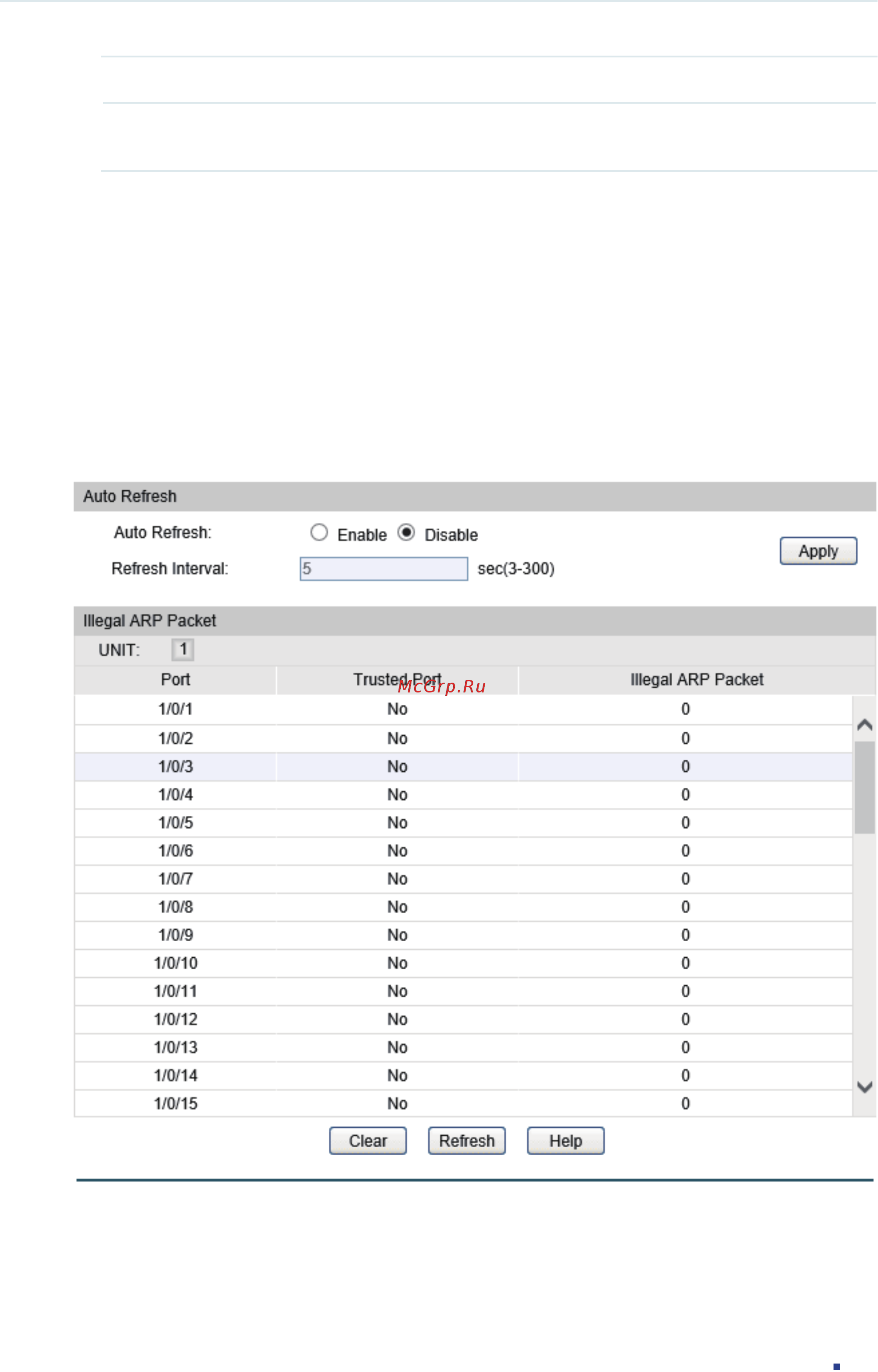 Tp-Link T1600G-52TS V2 [604/790] Viewing arp statistics