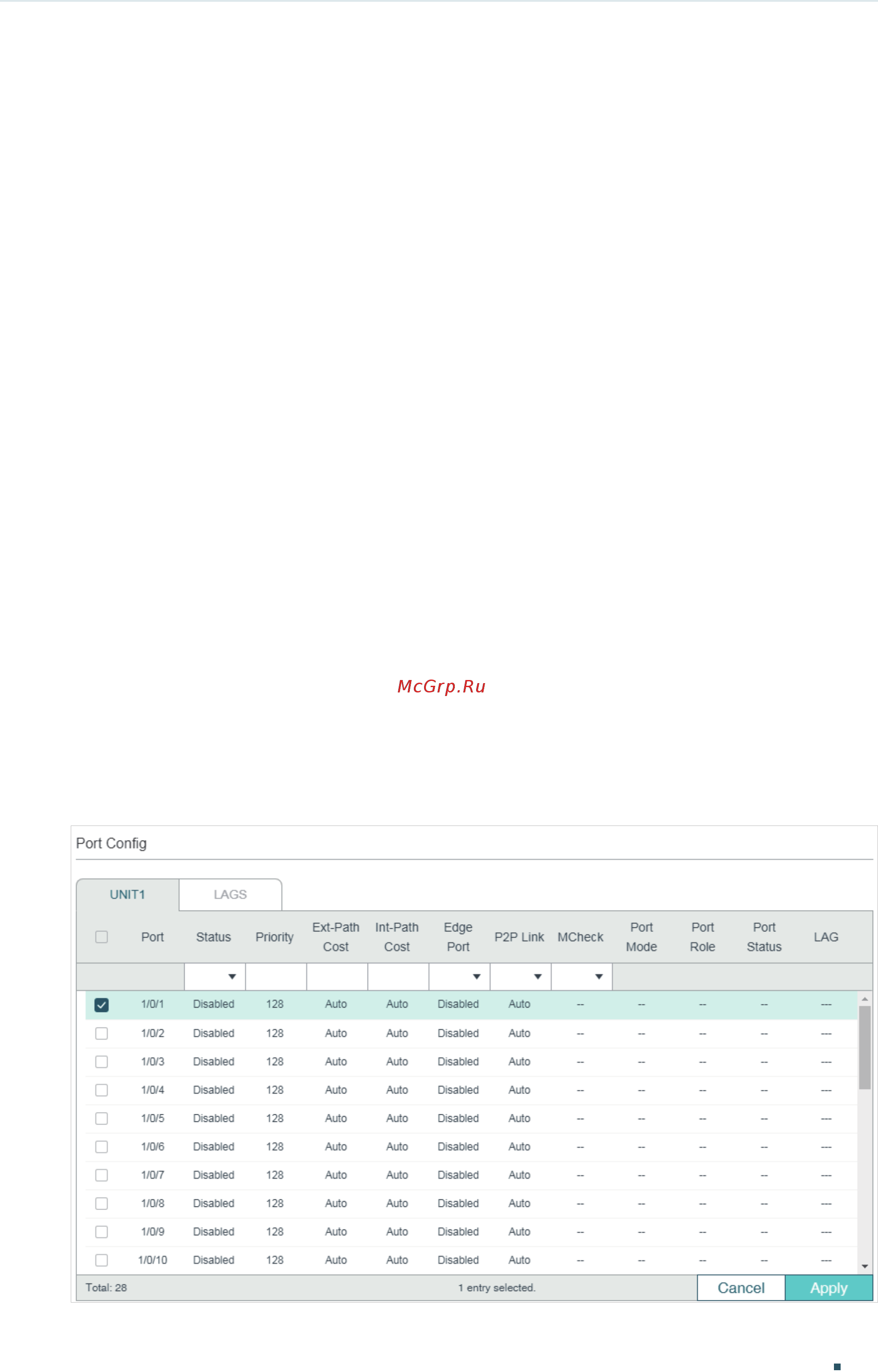 Tp-Link T1700X-16TS V3 [314/916] Mstp configurations