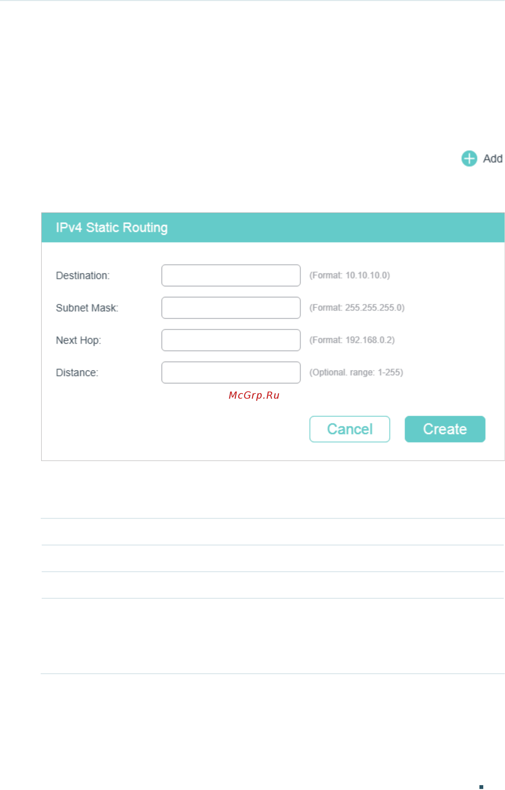Tp-Link T1700X-16TS V3 [416/916] Ipv4 static routing configuration