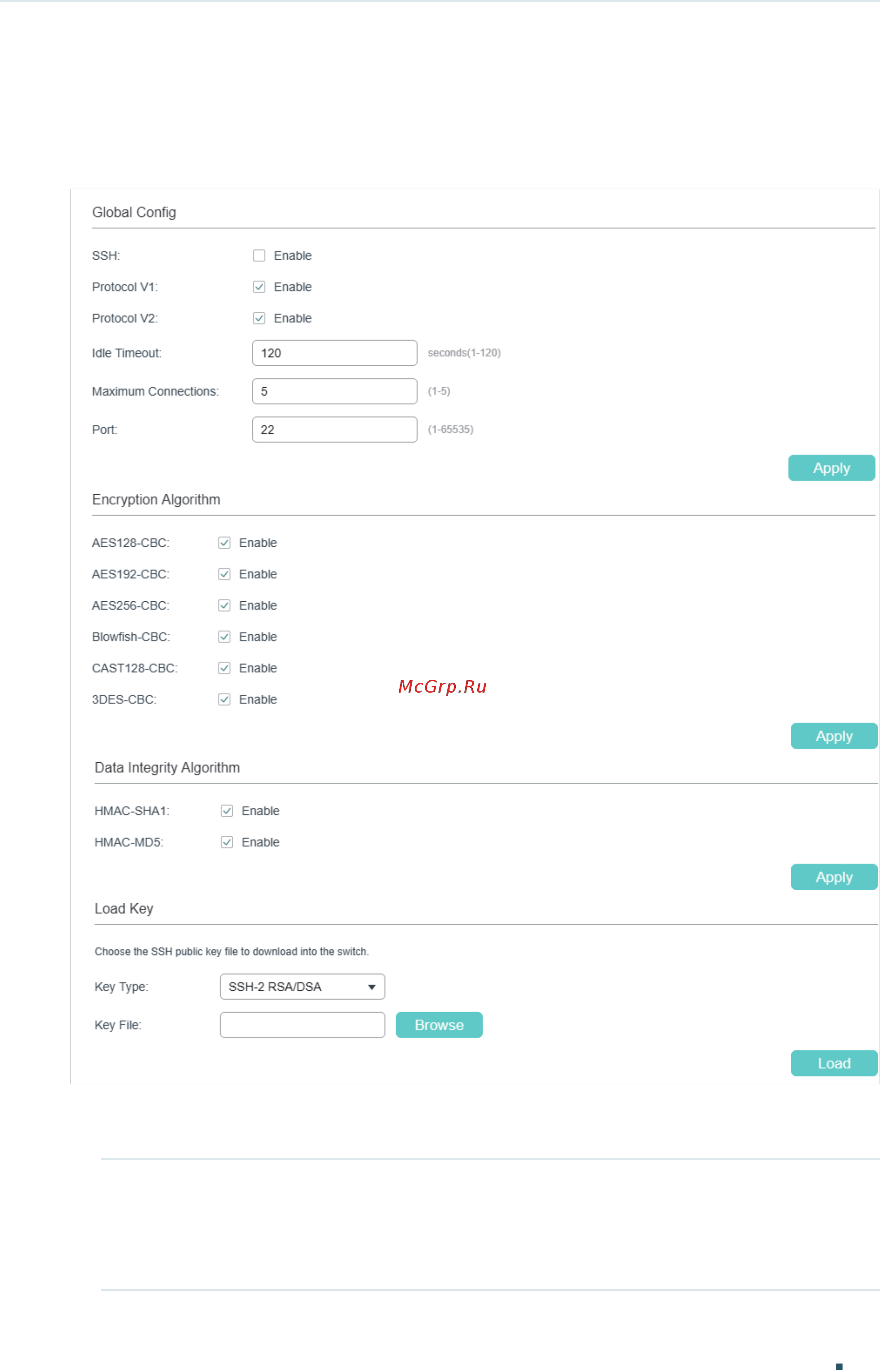 Tp-Link T1700X-16TS V3 [577/916] Configuring the ssh feature