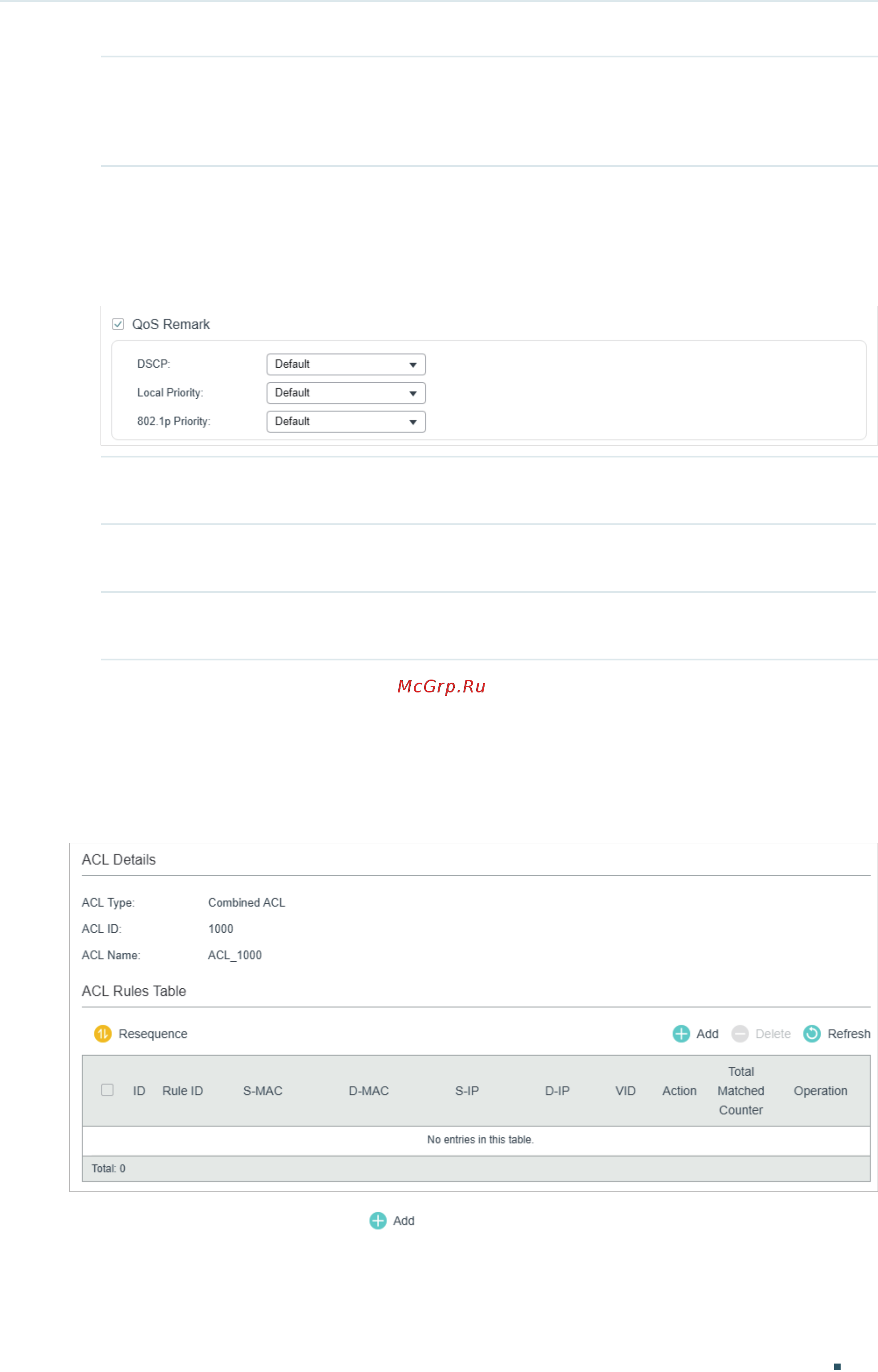 Tp-Link T1700X-16TS V3 [660/916] Configuring combined acl rule