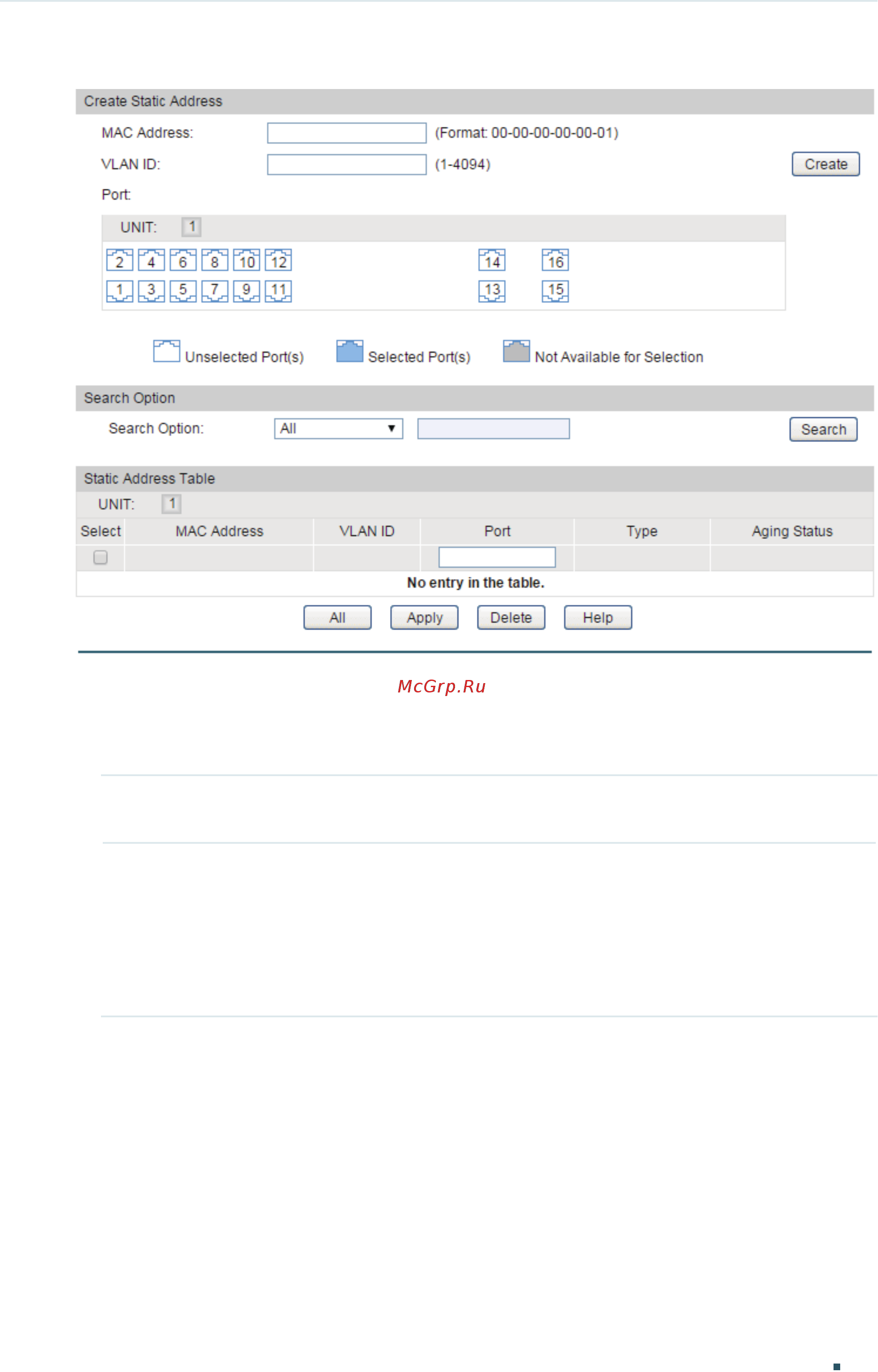 Tp-Link T1700X-16TS V2 [158/764] Enter the mac address vlan id and select a port to bind them together