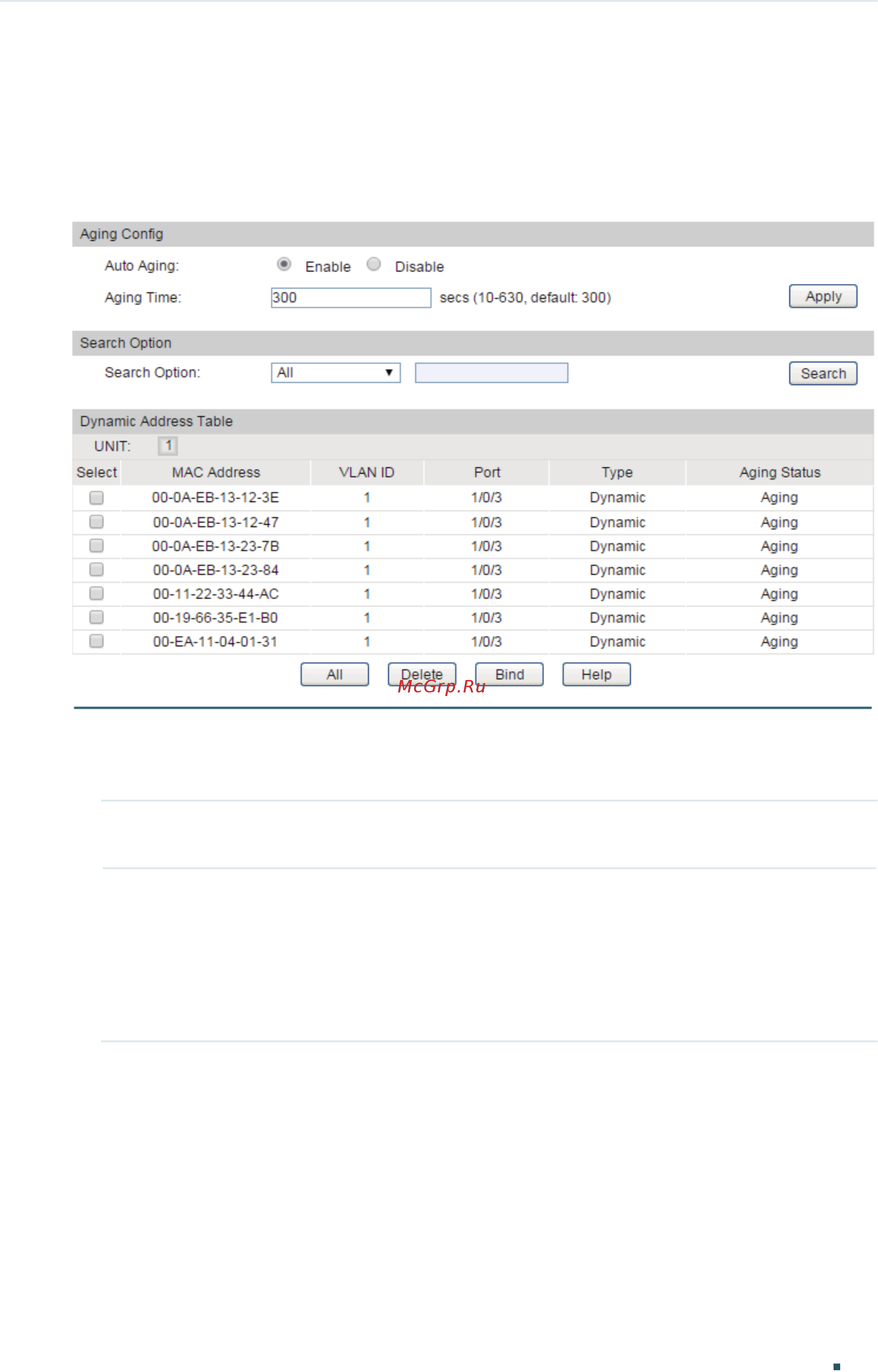 Tp-Link T1700X-16TS V2 [160/764] Modifying the aging time of dynamic address entries