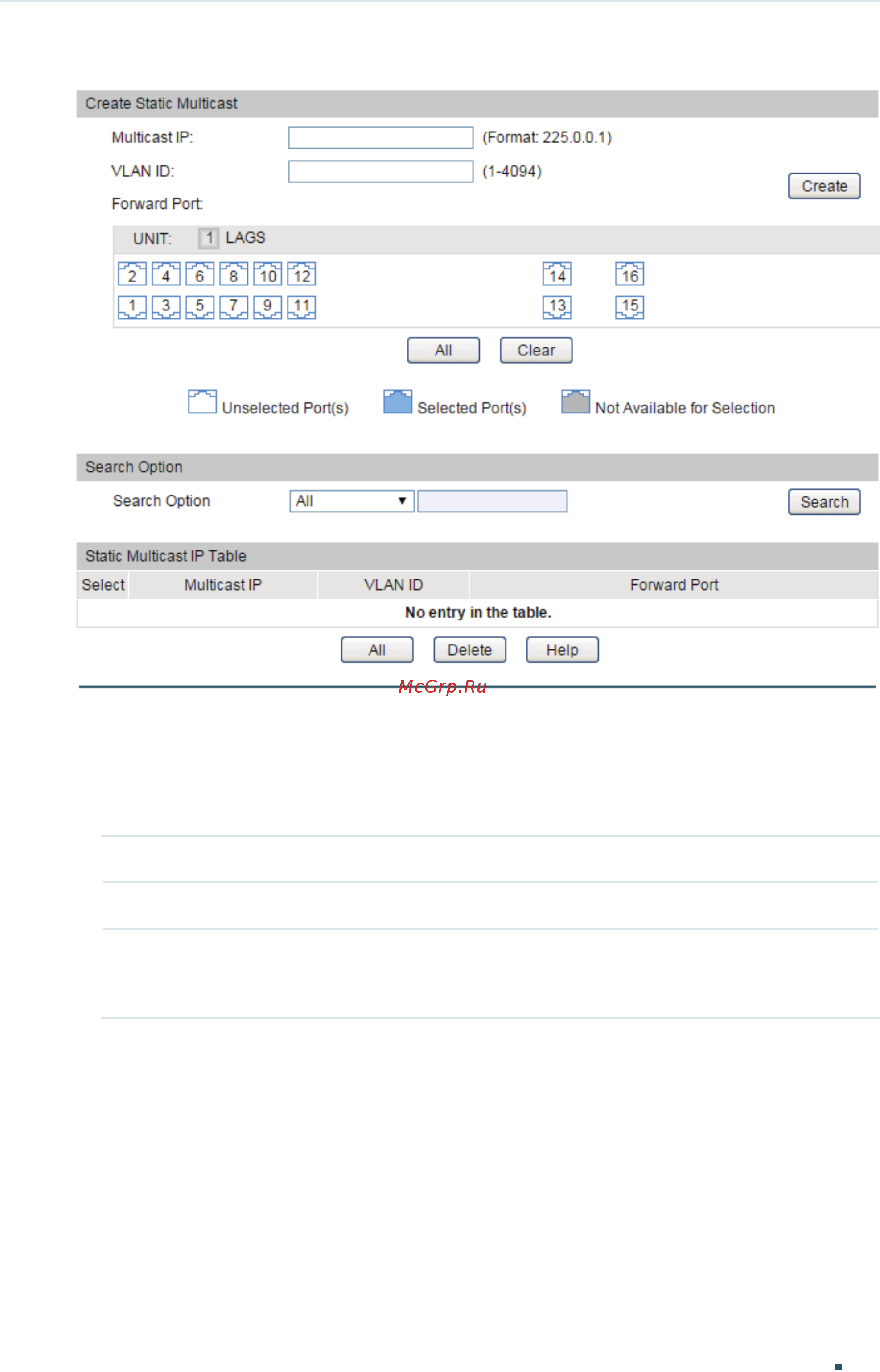 Tp-Link T1700X-16TS V2 [327/764] Configuring static member port