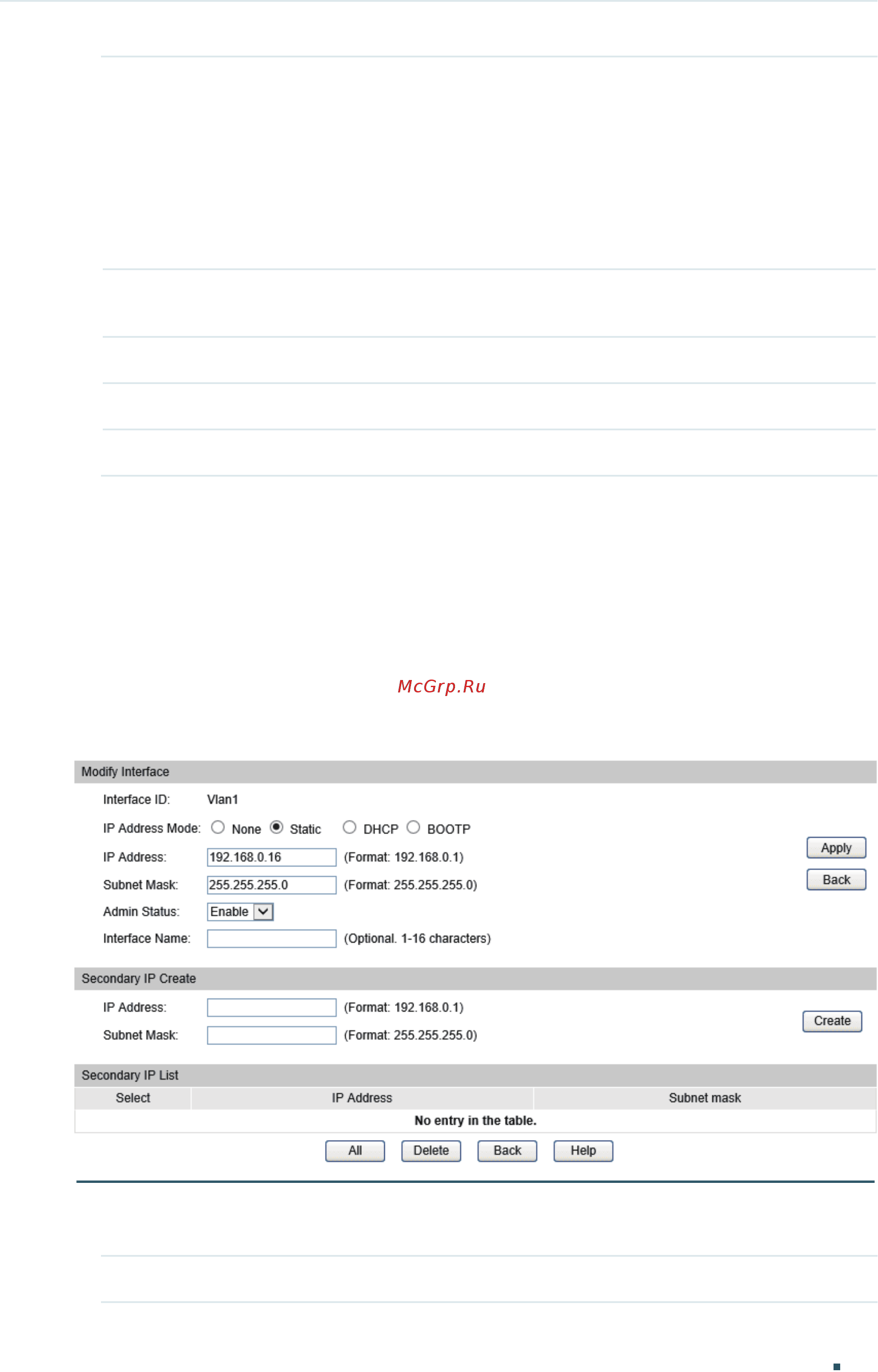 Tp-Link T1700X-16TS V2 [424/764] Configuring ipv4 parameters of the interface