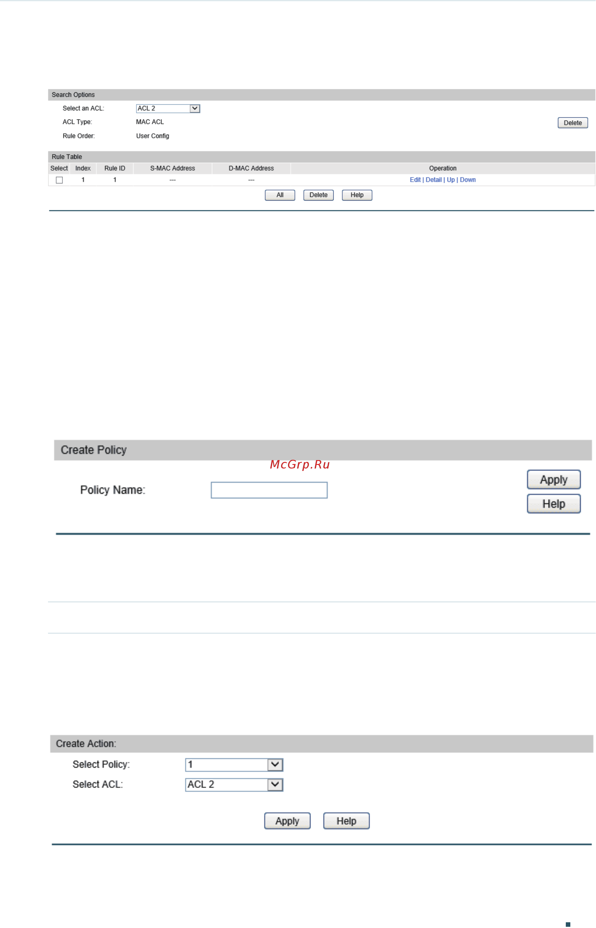 Tp-Link T1700X-16TS V2 [541/764] Configuring policy