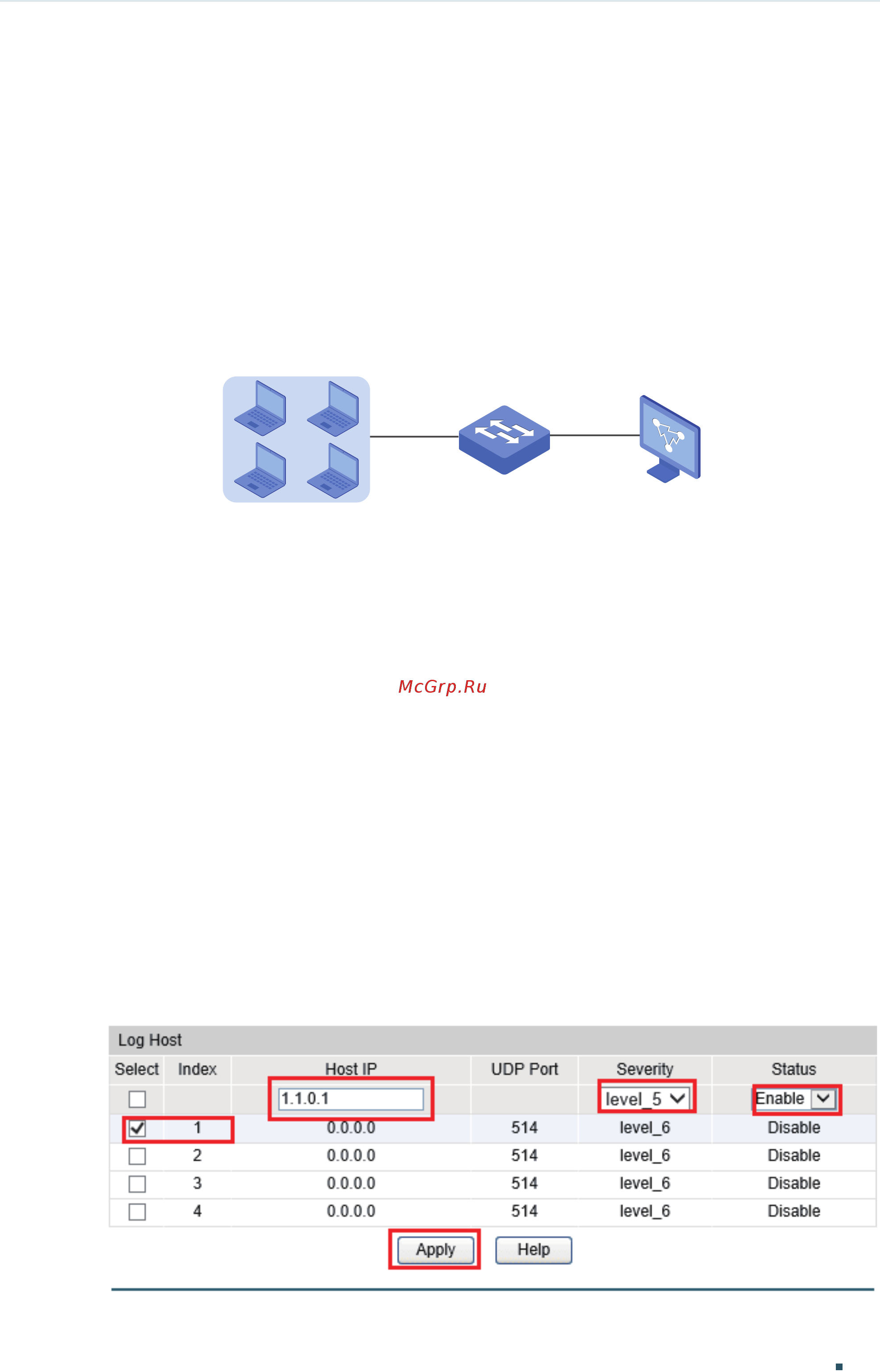 Tp-Link T1700X-16TS V2 [711/764] Configuration example for remote log