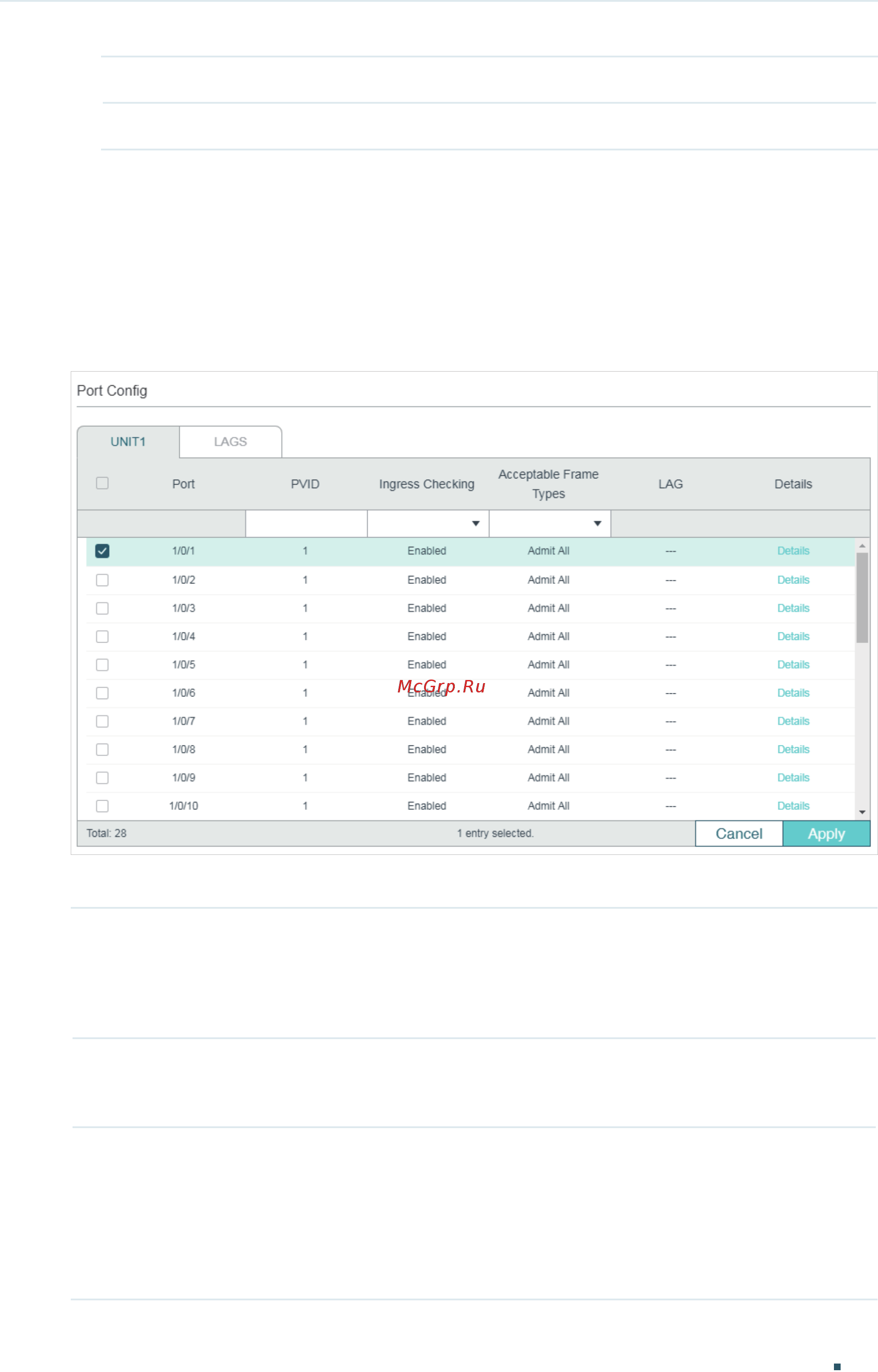 Tp-Link T1700G-28TQ V3 [172/930] Configuring port parameters for 802 q vlan