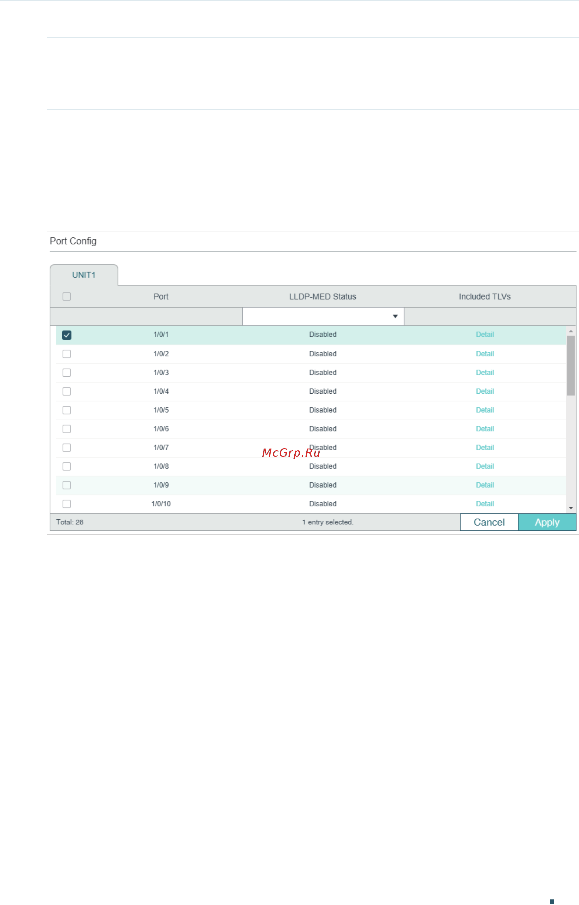 Tp-Link T1700G-28TQ V3 [382/930] Configuring lldp med for ports