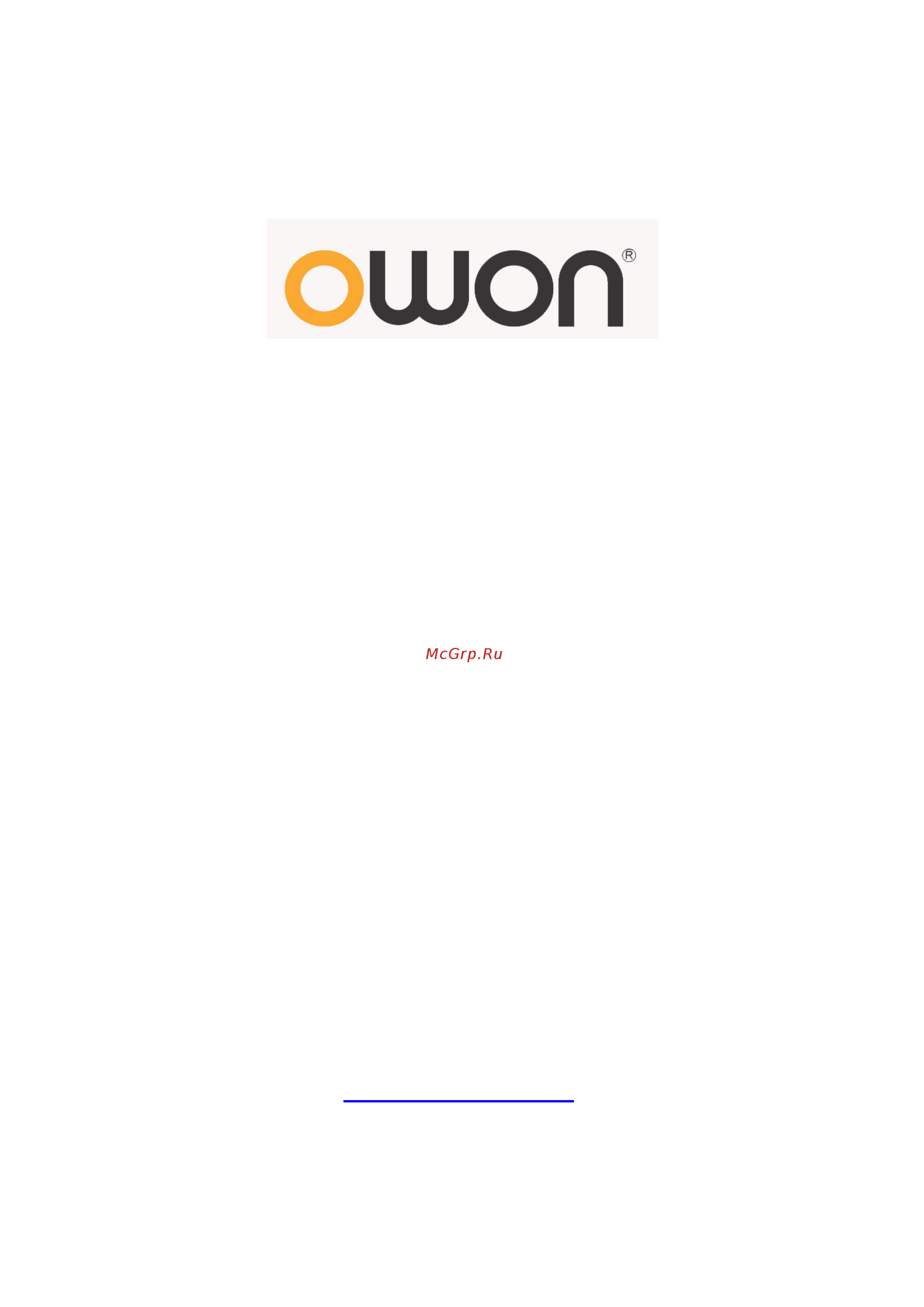 Owon TDS8304 Инструкция по эксплуатации(ENG) онлайн