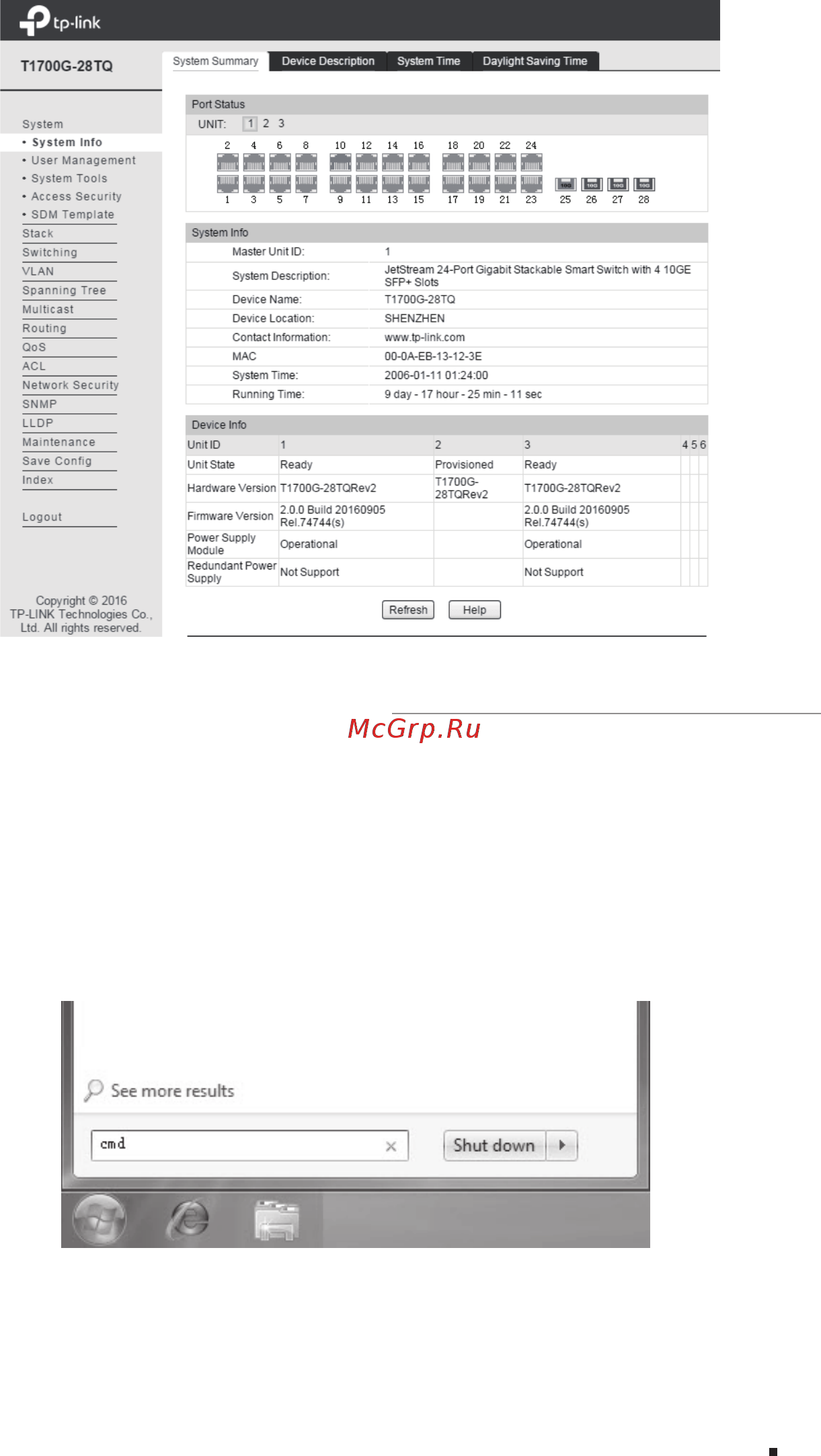 Tp-Link T1700G-28TQ V2 [23/28] Configure the switch using cli