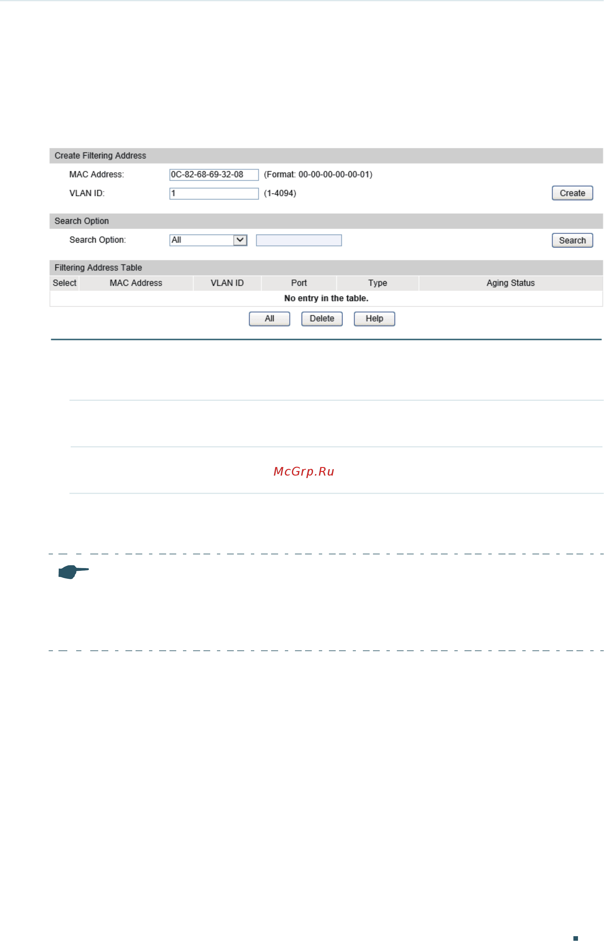 Tp-Link T1700G-28TQ V2 [185/772] Viewing address table entries