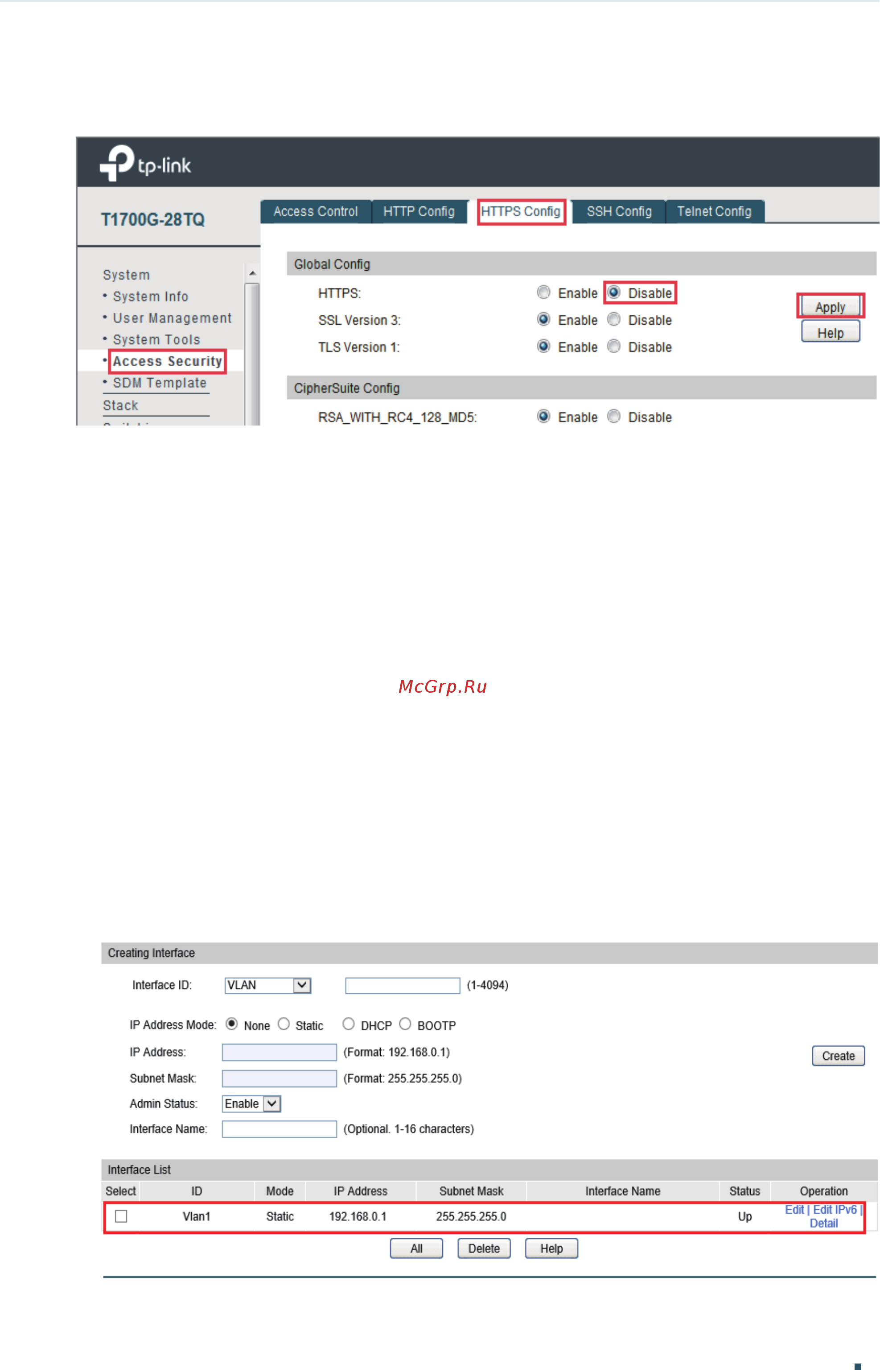 Tp-Link T1700G-28TQ V2 [33/772] Configure the switch s ip address and default gateway