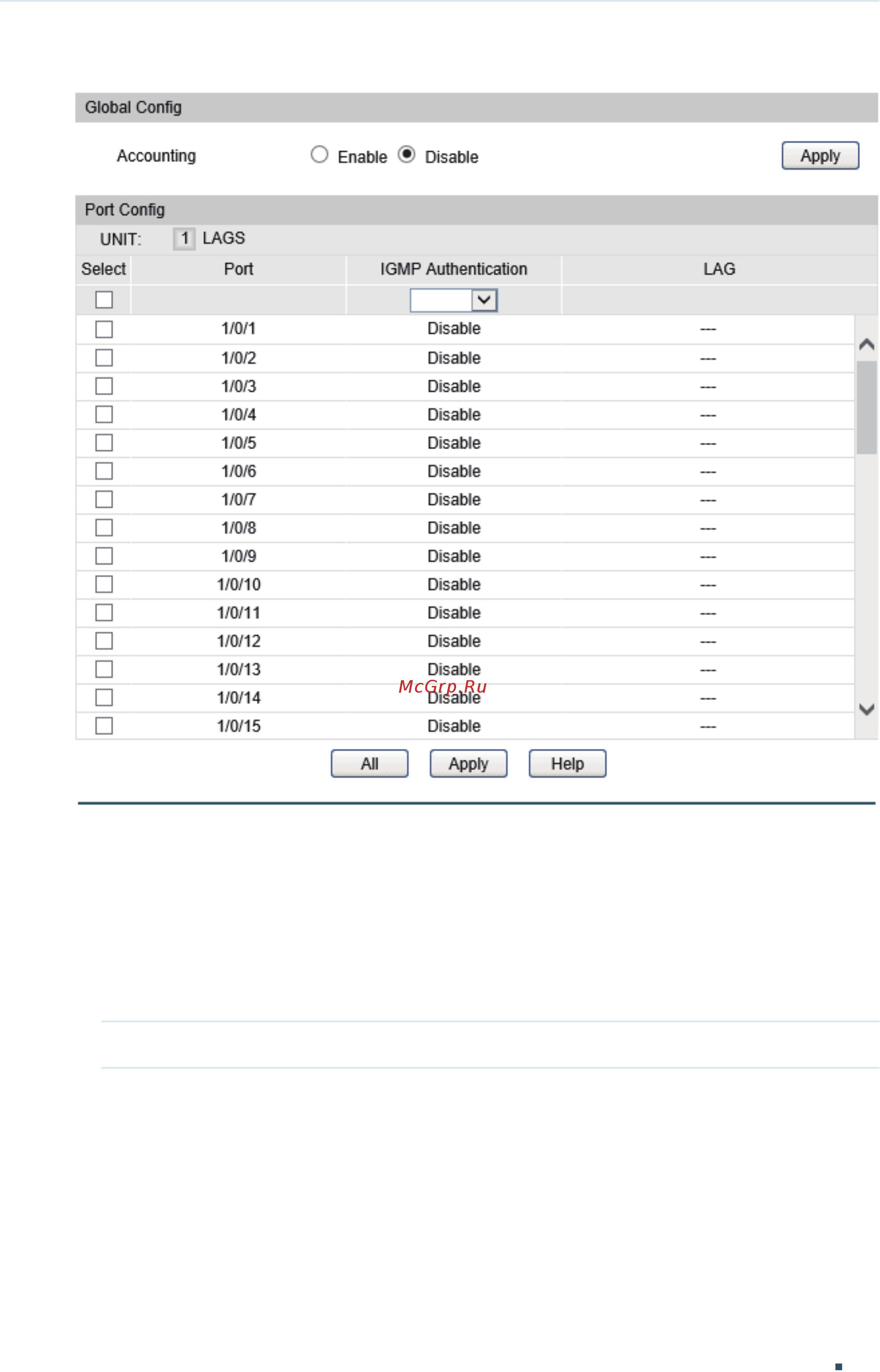 Tp-Link T1700G-28TQ V2 [331/772] Configuring igmp authentication on the port