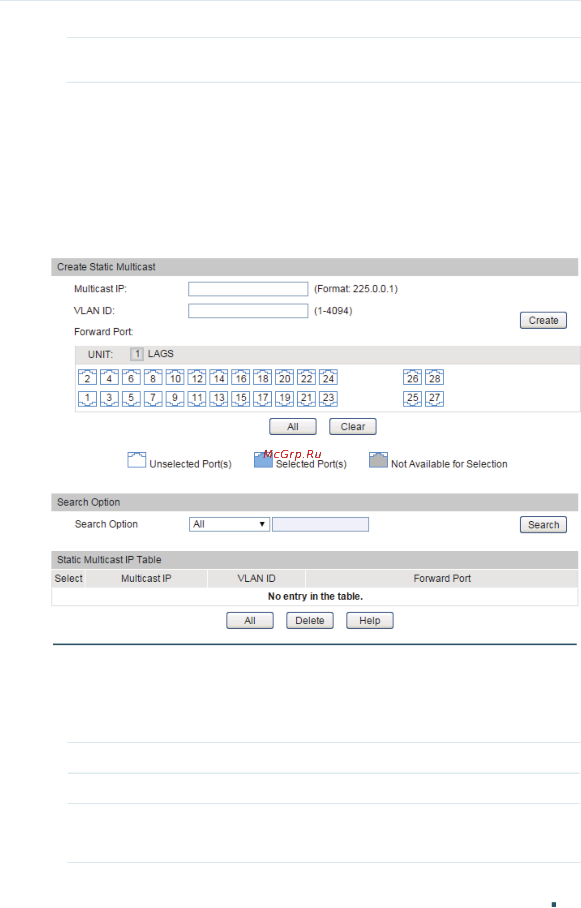 Tp-Link T1700G-28TQ V2 [332/772] This function allows you to specify a port as a static member port in the multicast group