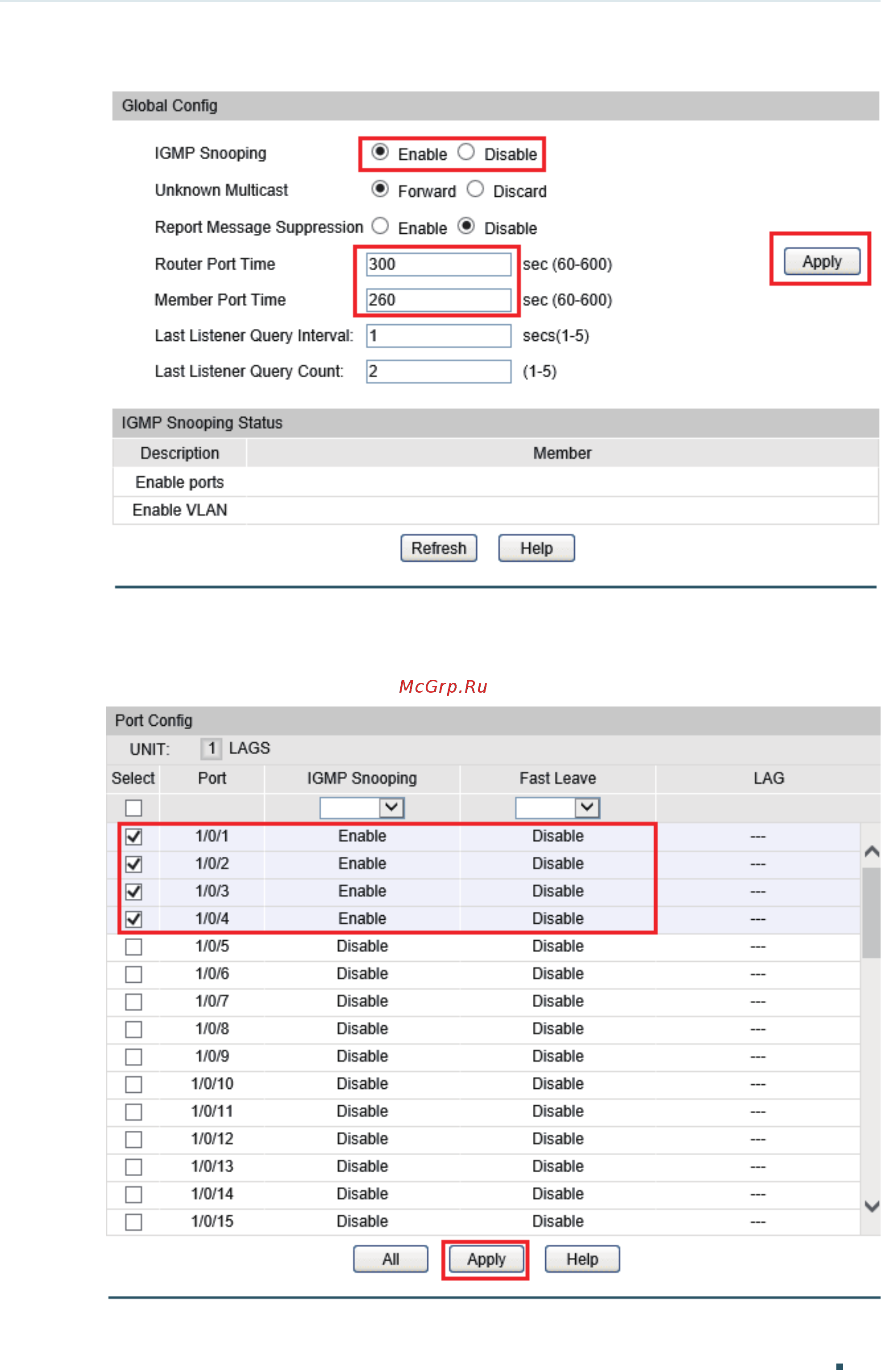 Tp-Link T1700G-28TQ V2 [395/772] Snooping config to load the following page enable igmp snooping on port 1 0 1 4