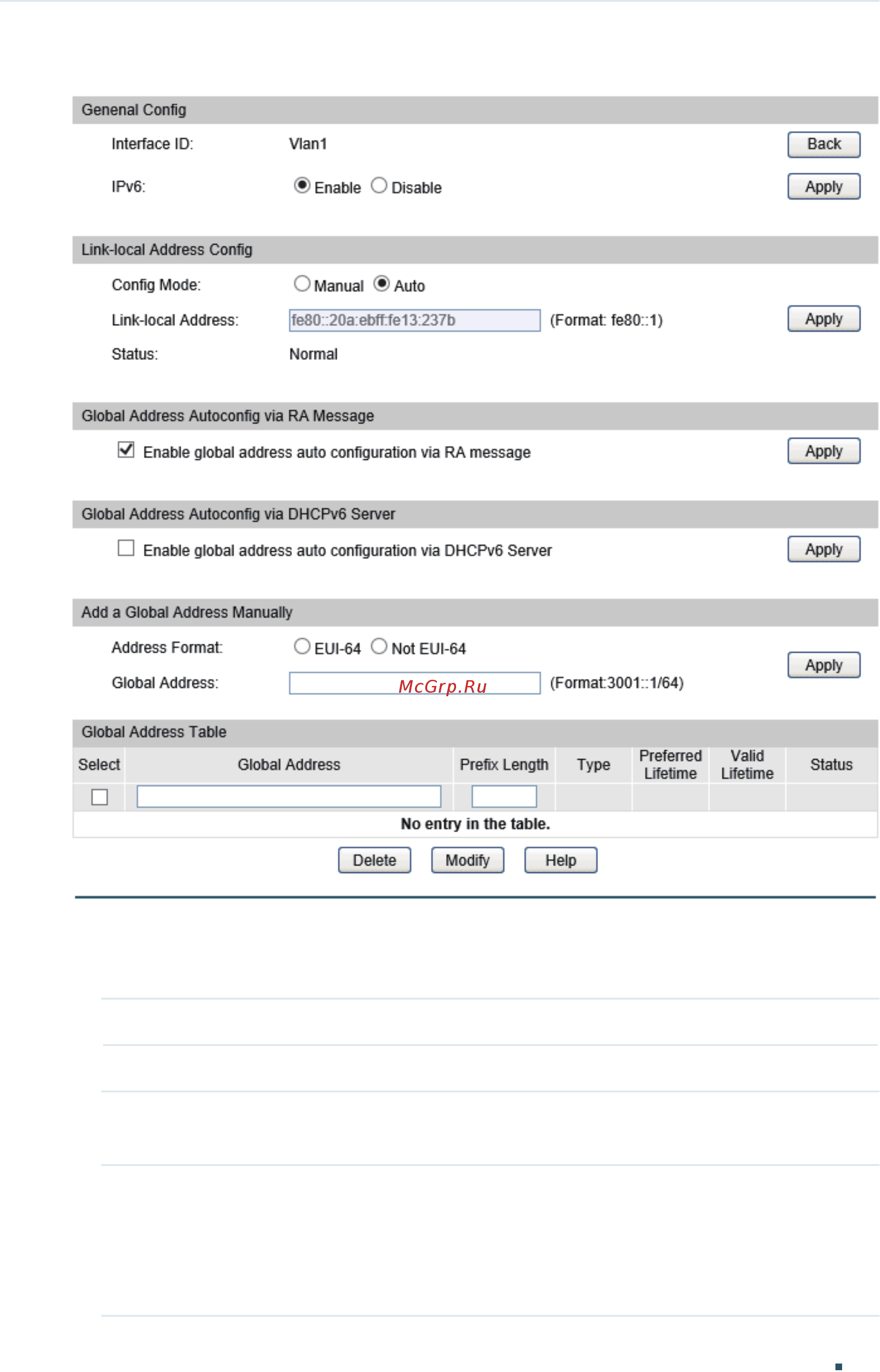 Tp-Link T1700G-28TQ V2 [427/772] Enable ipv6 function on the interface of switch in the general config section then click apply