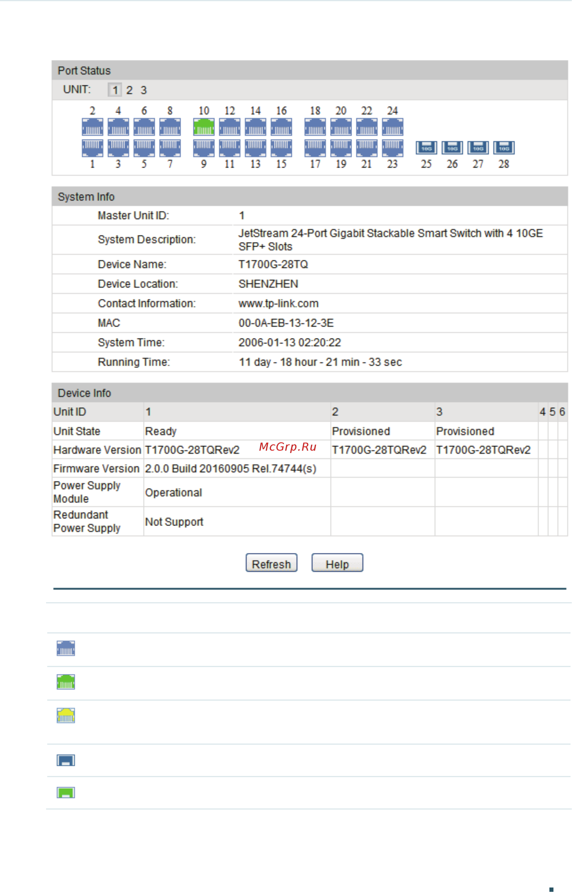 Tp-Link T1700G-28TQ V2 [50/772] Move the cursor to the port to view the detailed information of the port