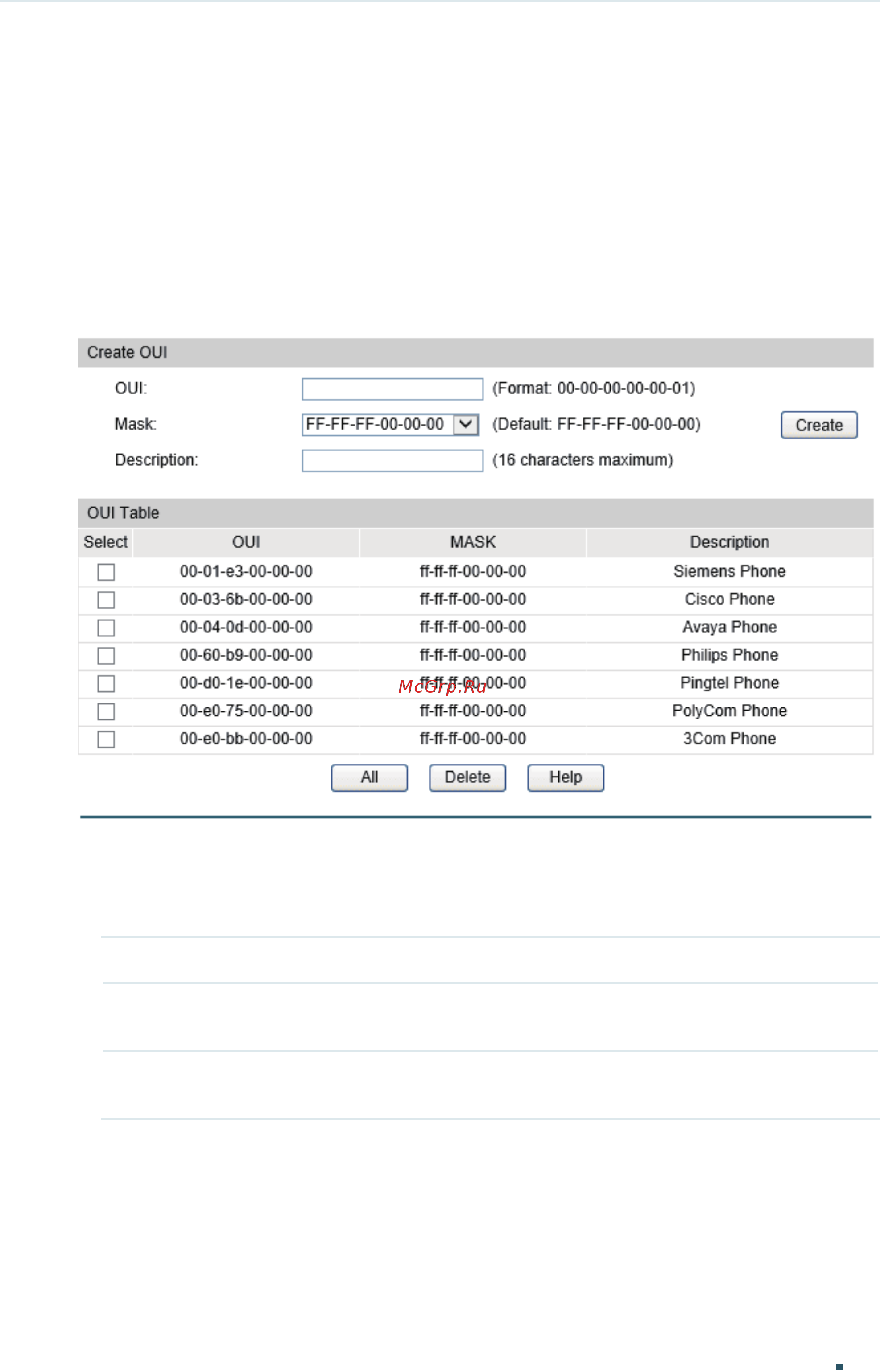 Tp-Link T1700G-28TQ V2 [513/772] Click create to add an oui address to the table