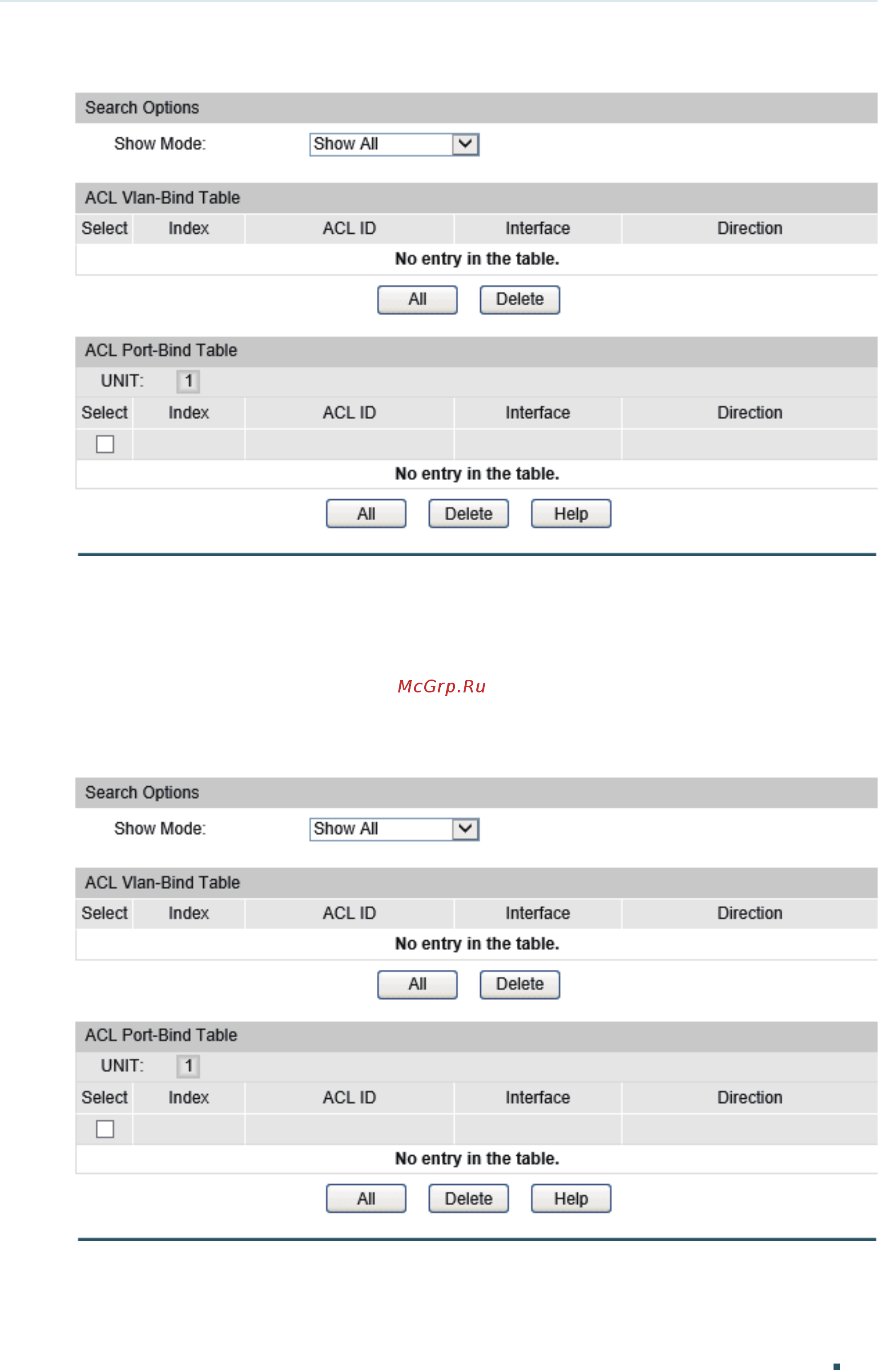 Tp-Link T1700G-28TQ V2 [550/772] You can view both port binding and vlan binding entries in the table you can also delete existing entries if needed