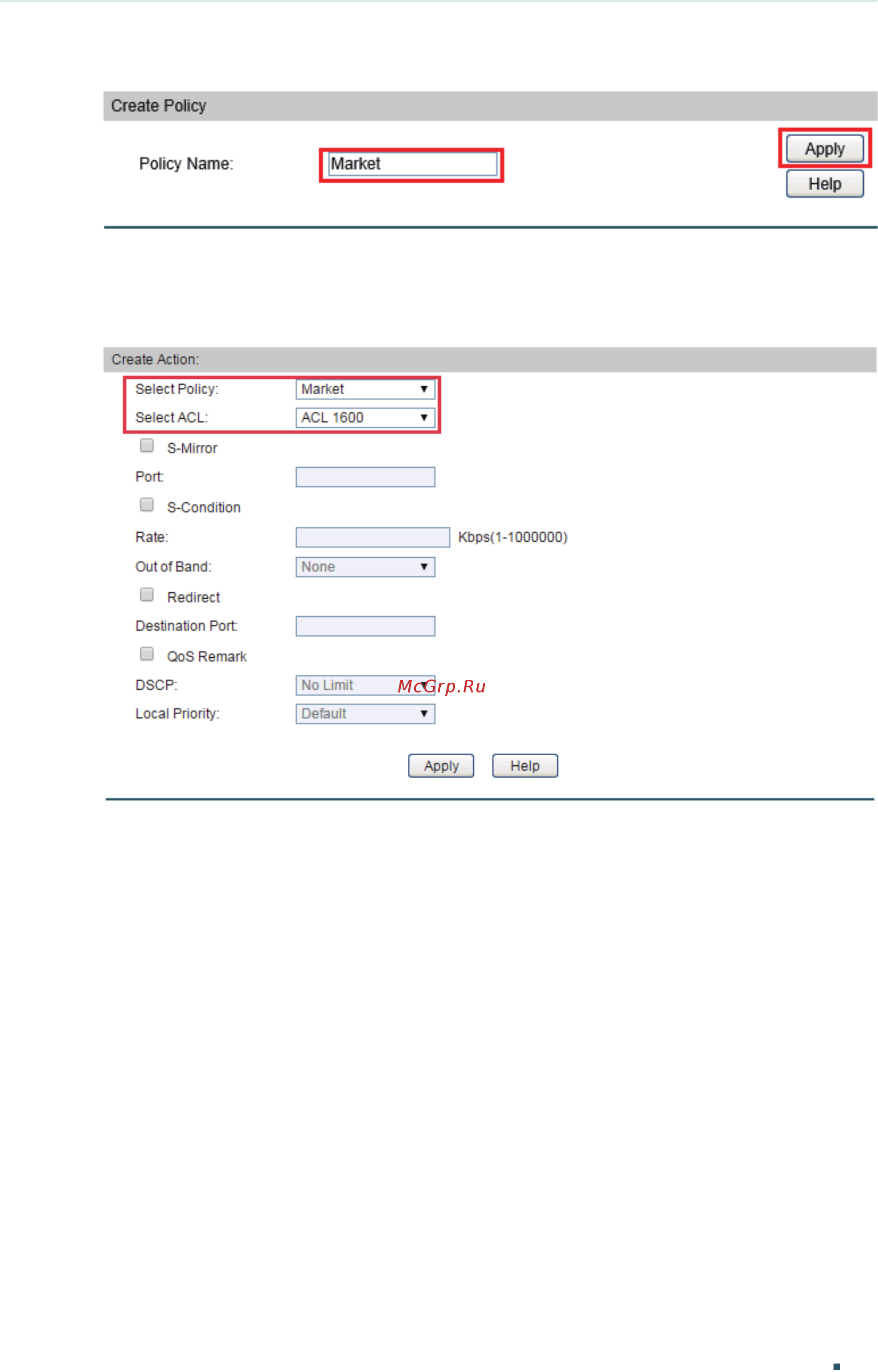 Tp-Link T1700G-28TQ V2 [568/772] Action create to load the the following page then apply acl 1600 to policy market