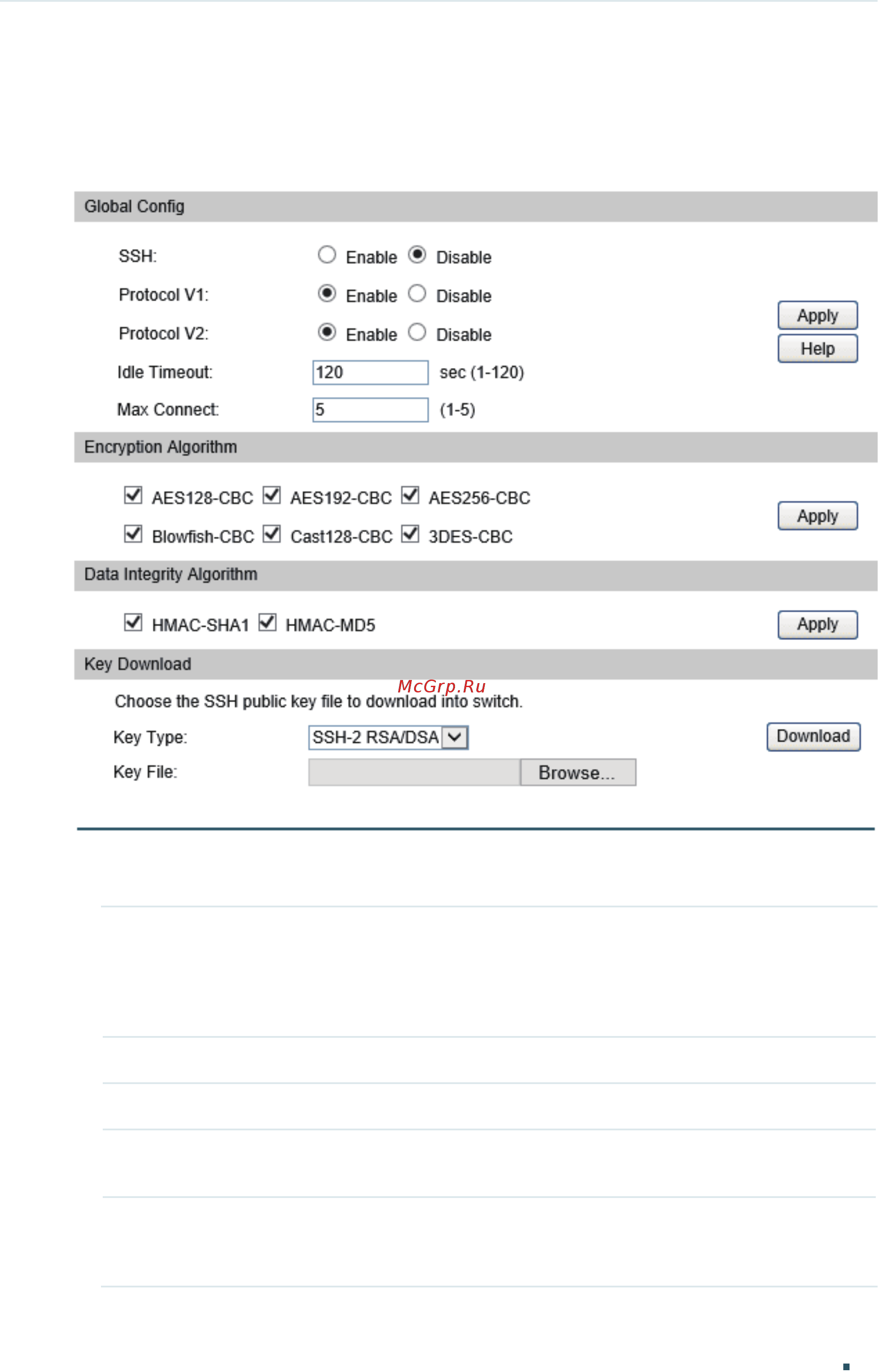 Tp-Link T1700G-28TQ V2 [84/772] Ssh config to load the following page