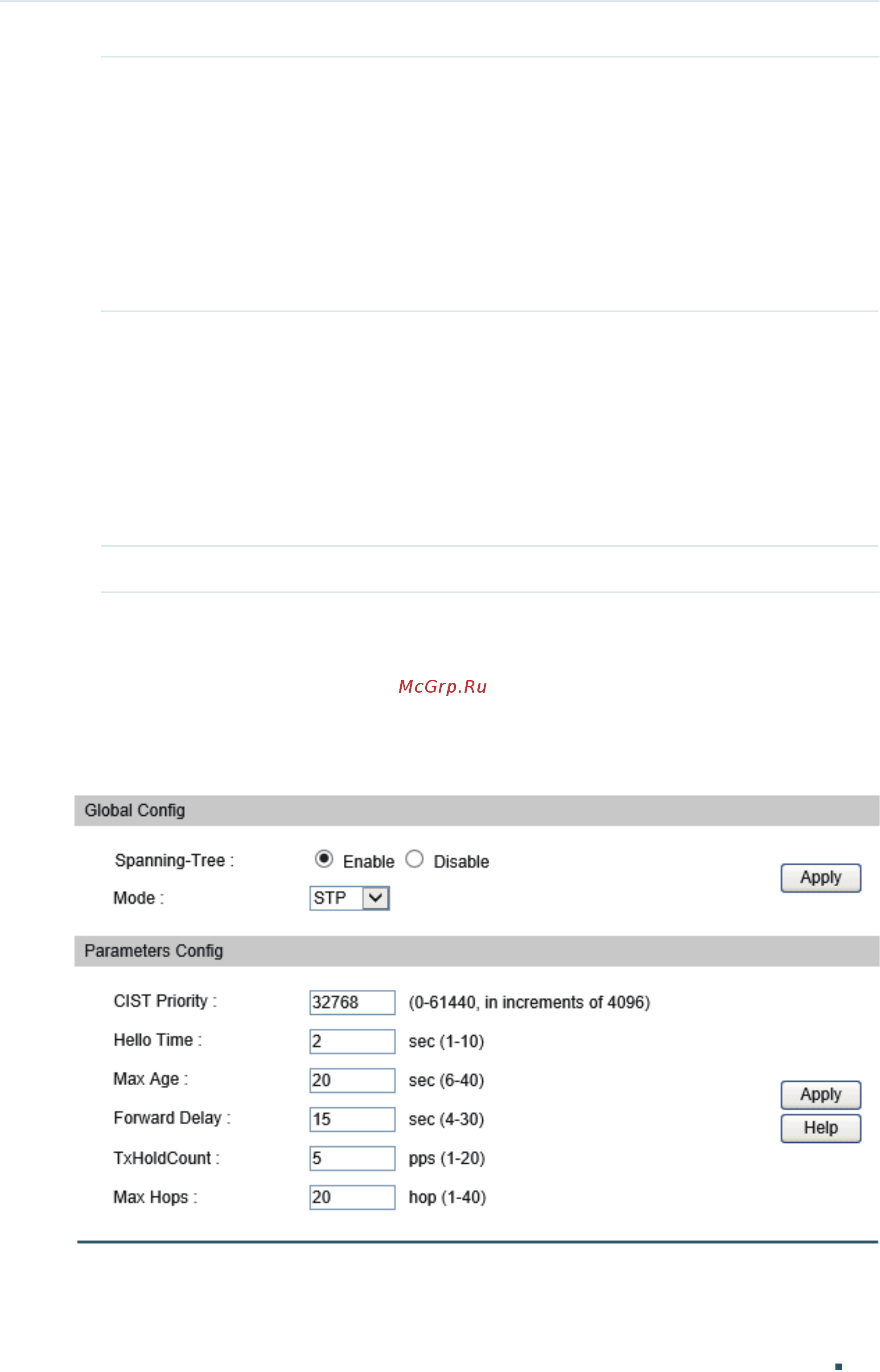 Tp-Link T1500-28TC V1 [181/619] Configuring stp rstp globally