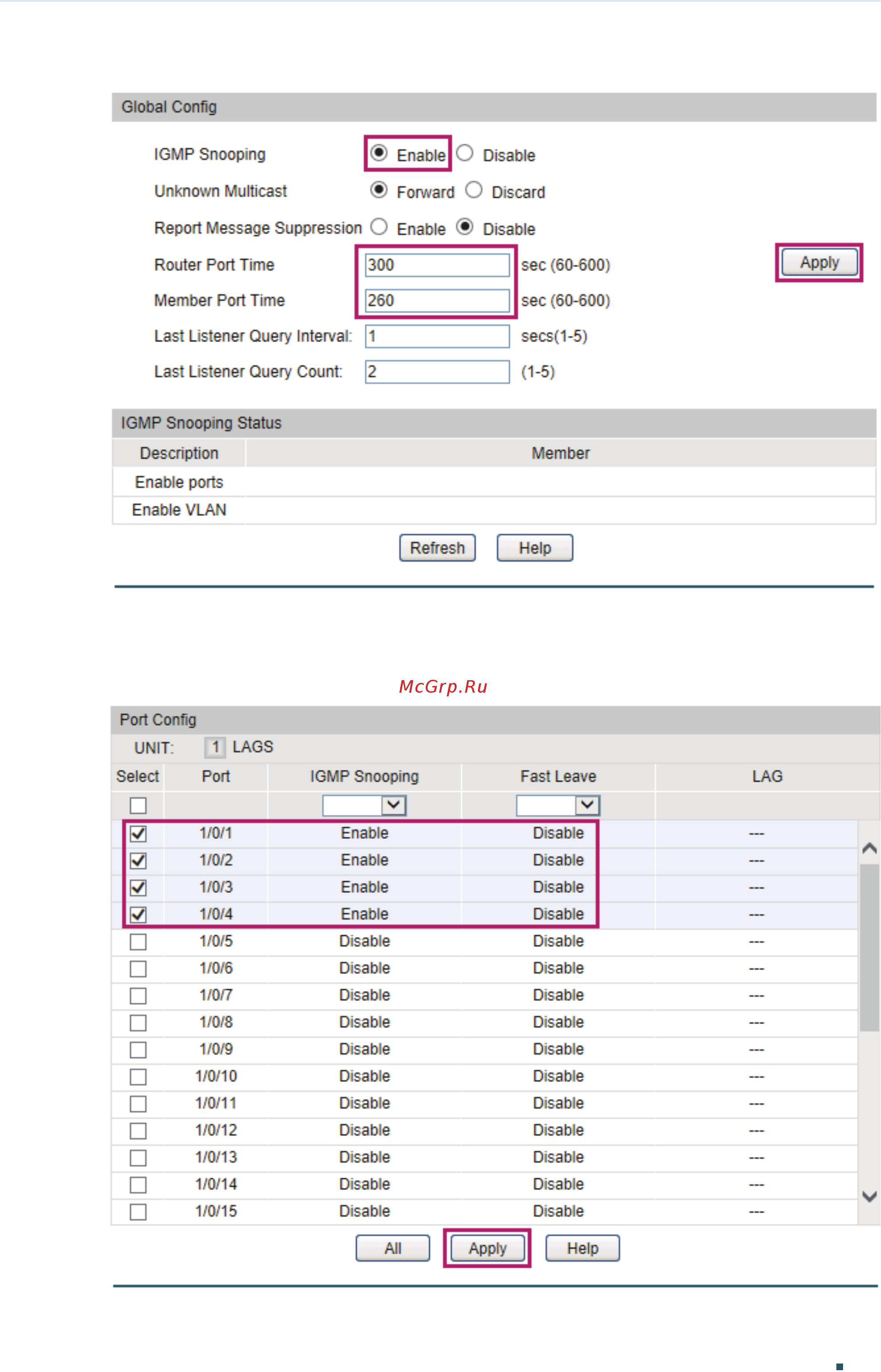 Tp-Link T1500-28TC V1 [295/619] Snooping config to load the following page