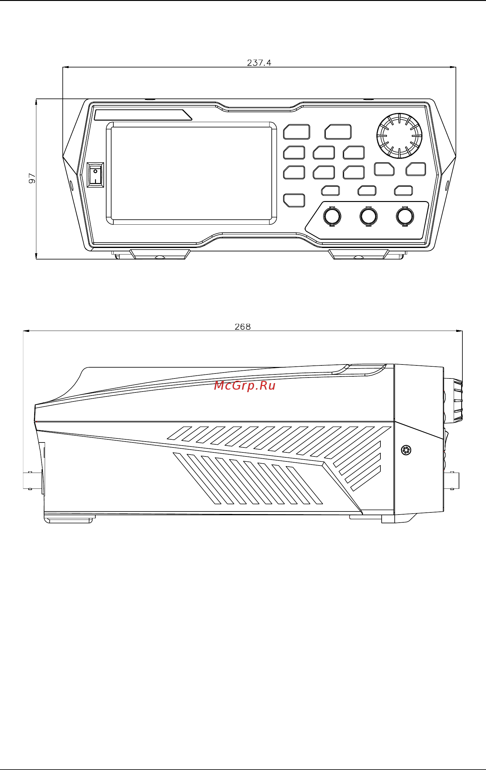 Rigol DG992 [17/146] Appearance and dimensions