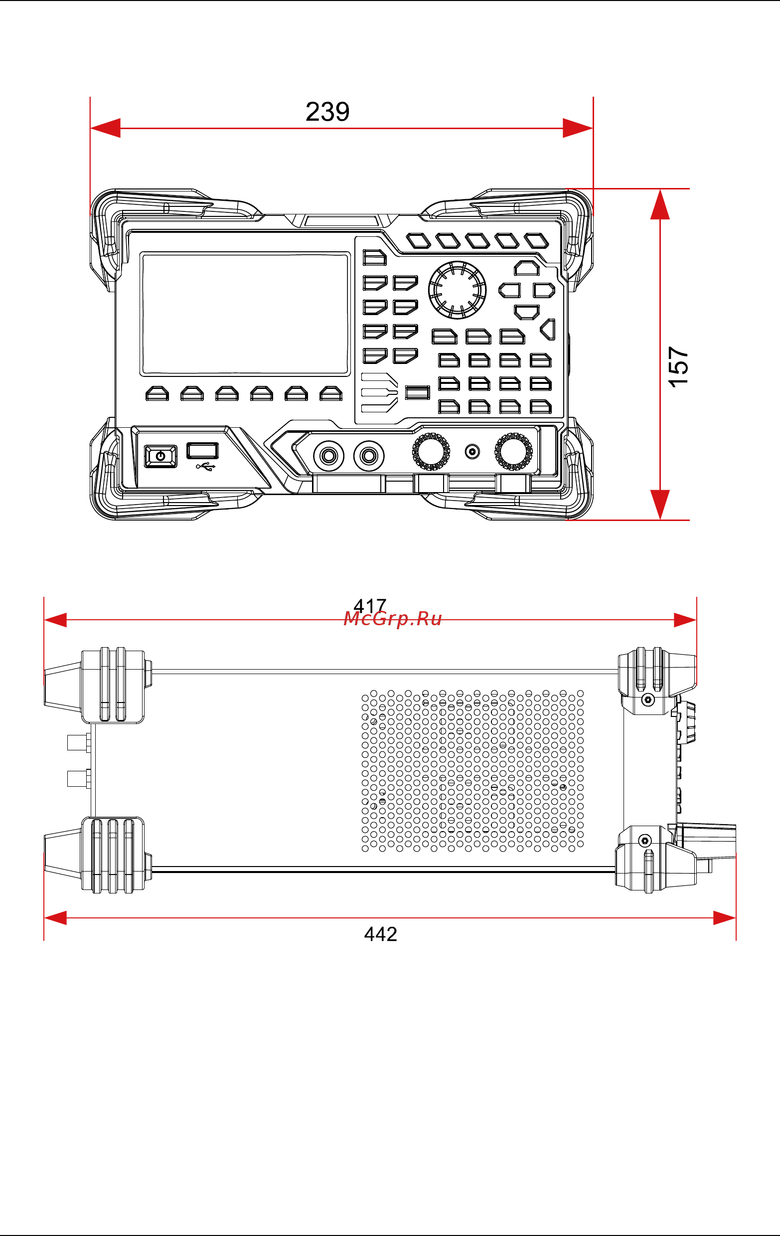 Rigol DL3021A [15/163] Appearance and dimensions