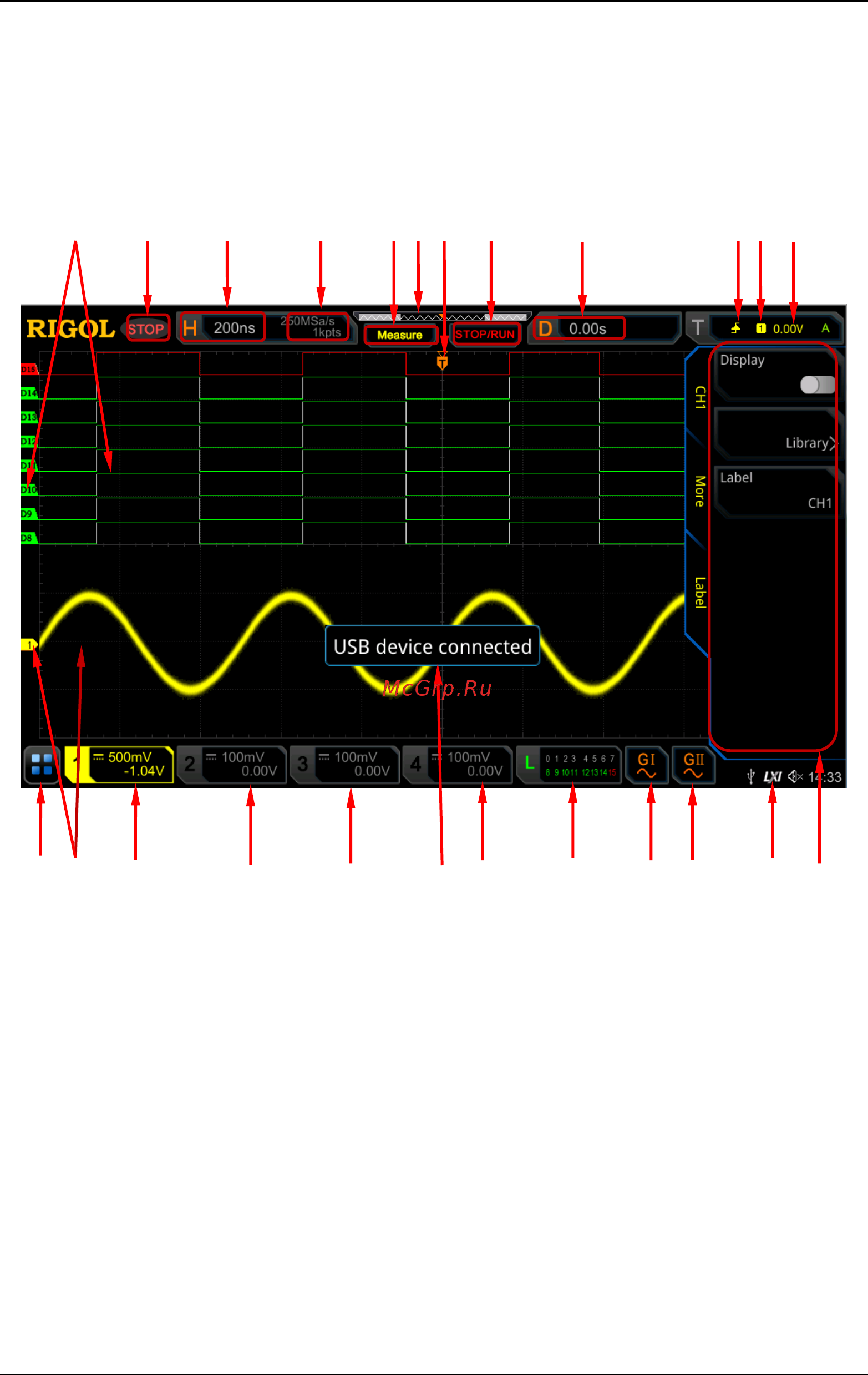 Rigol MSO7024 [44/358] User interface