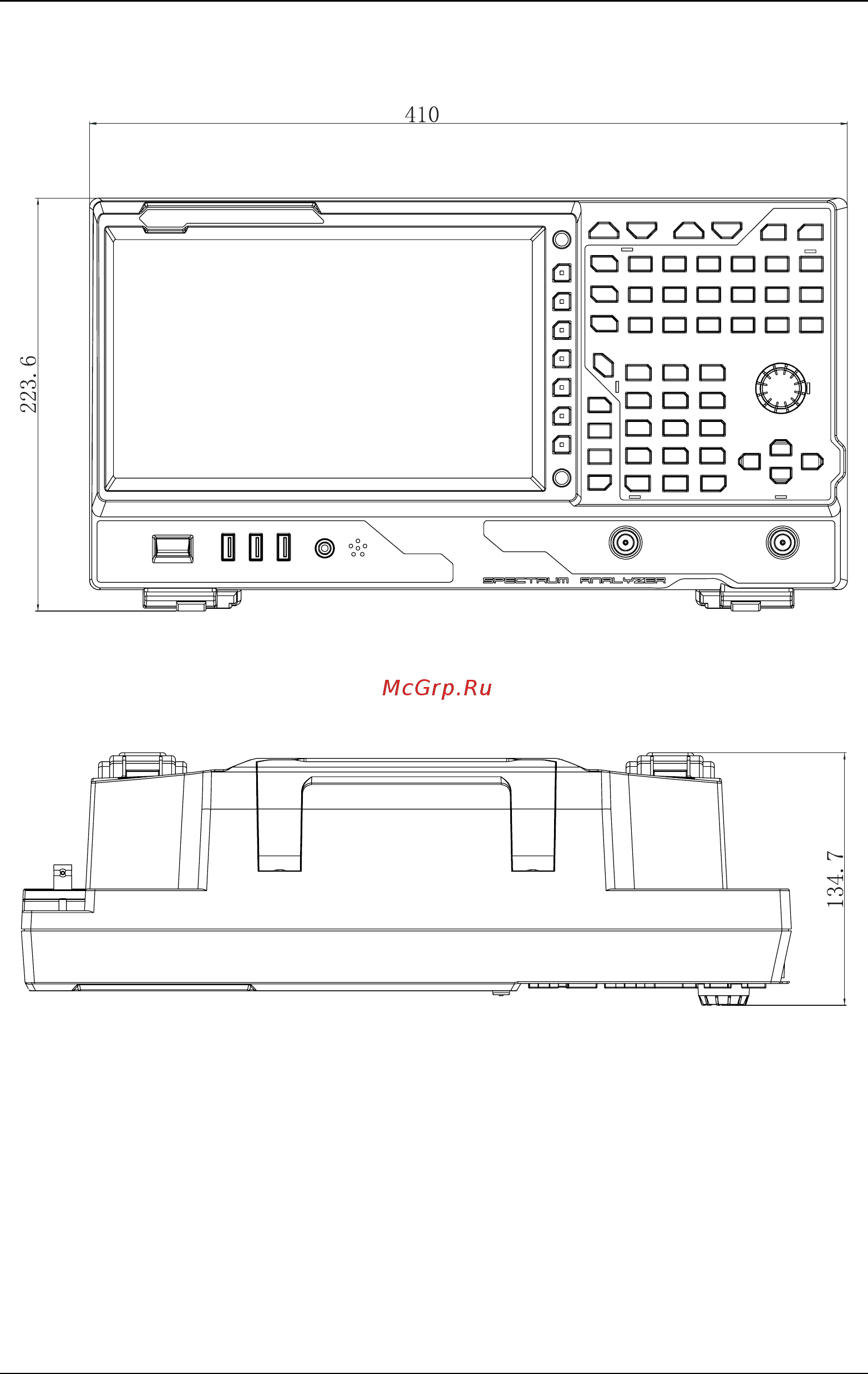 Rigol RSA5032 [17/204] Appearance and dimensions