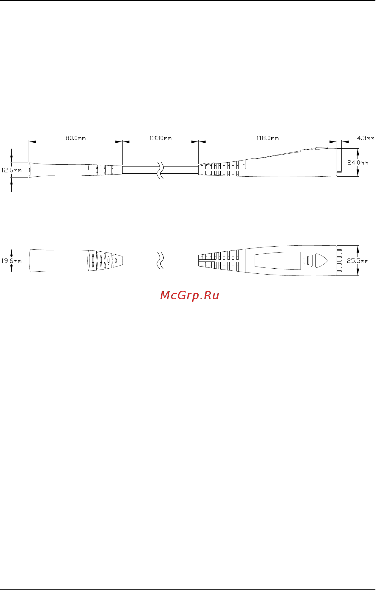 Rigol RP7080 [10/33] Probe dimensions