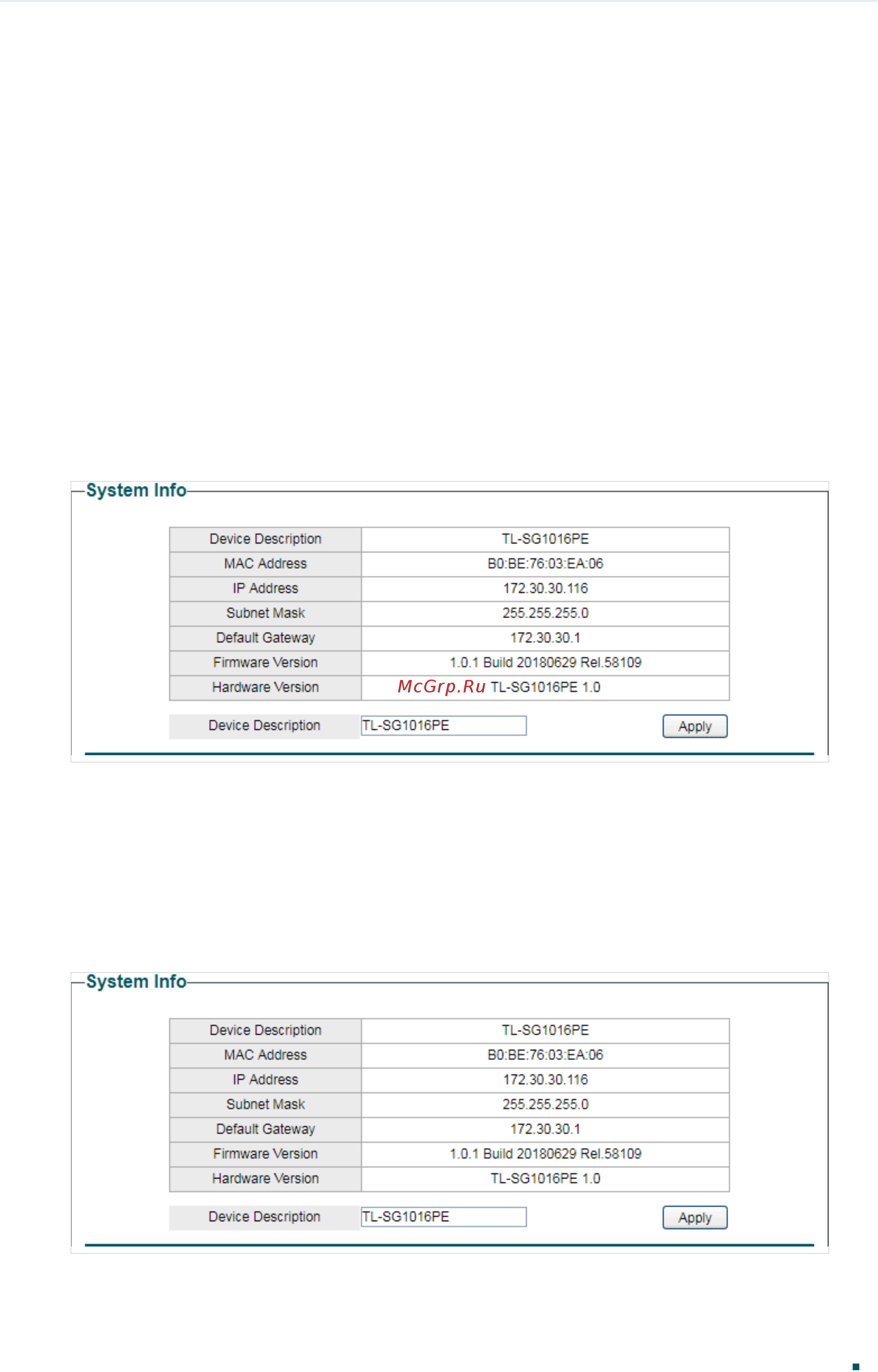 Tp-Link TL-SG1024DE V3 [13/86] Viewing the system information
