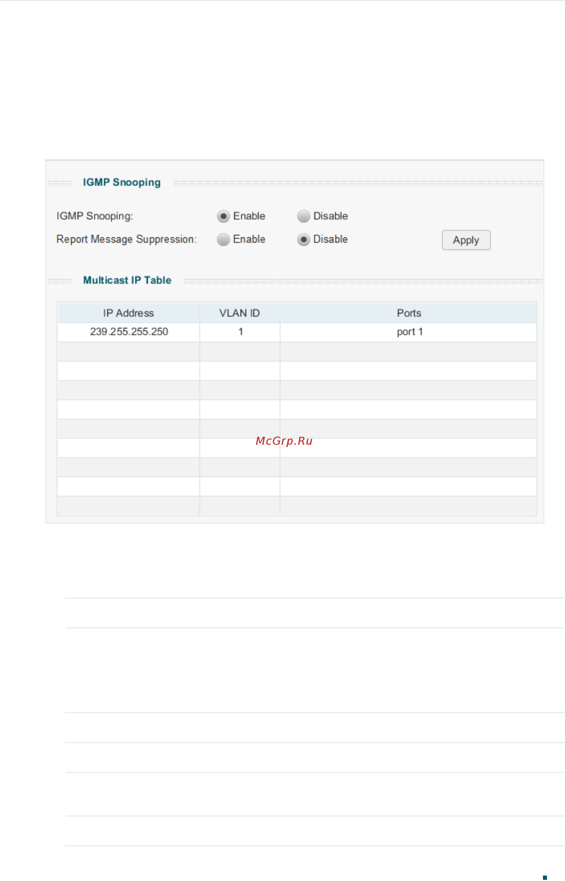 Tp-Link TL-SG1024DE V3 [38/84] In the igmp snooping section enable igmp snooping enable or disable report message suppression according to your needs click apply