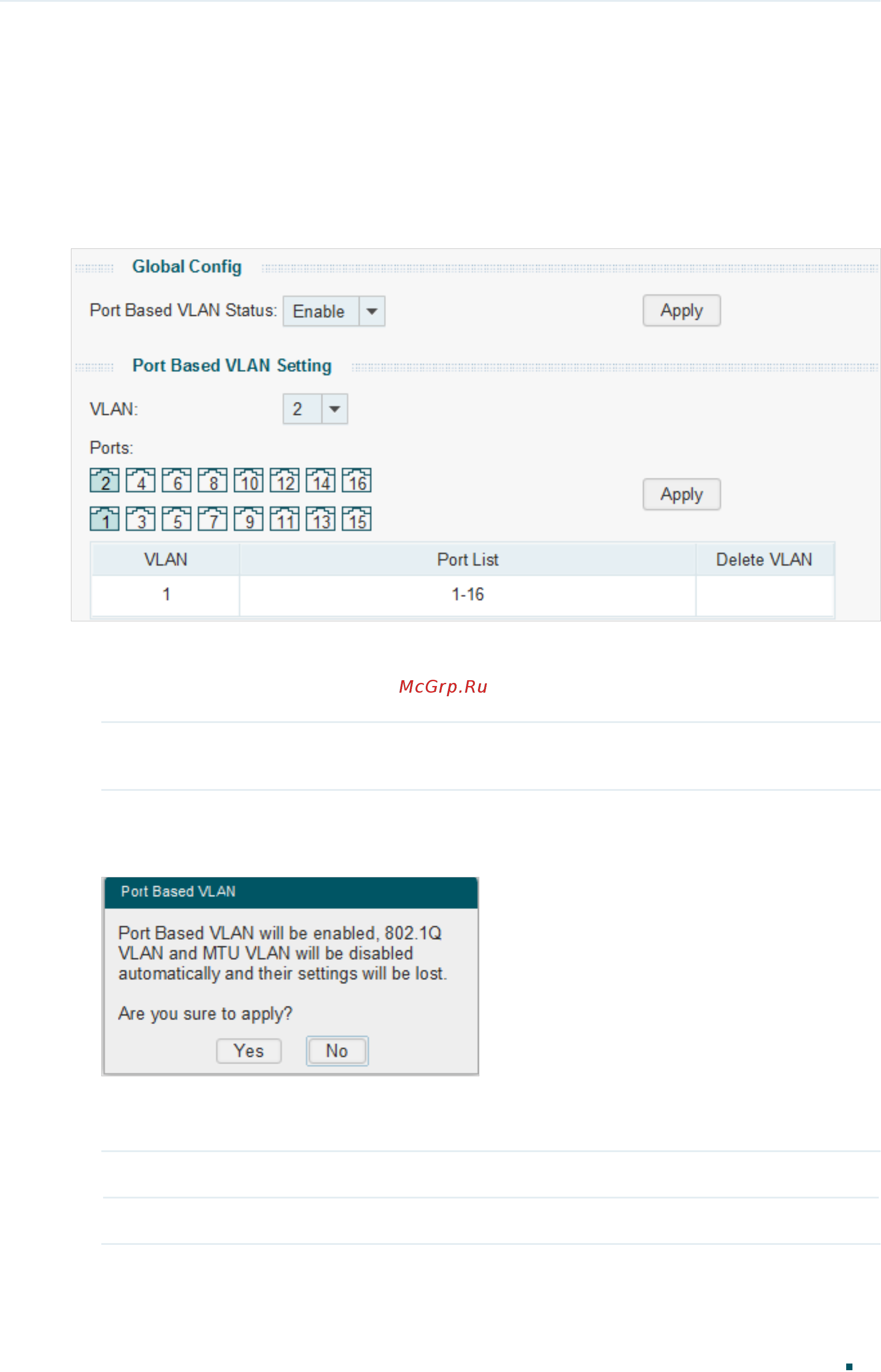 Tp-Link TL-SG1024DE V3 [56/84] Configuring port based vlan