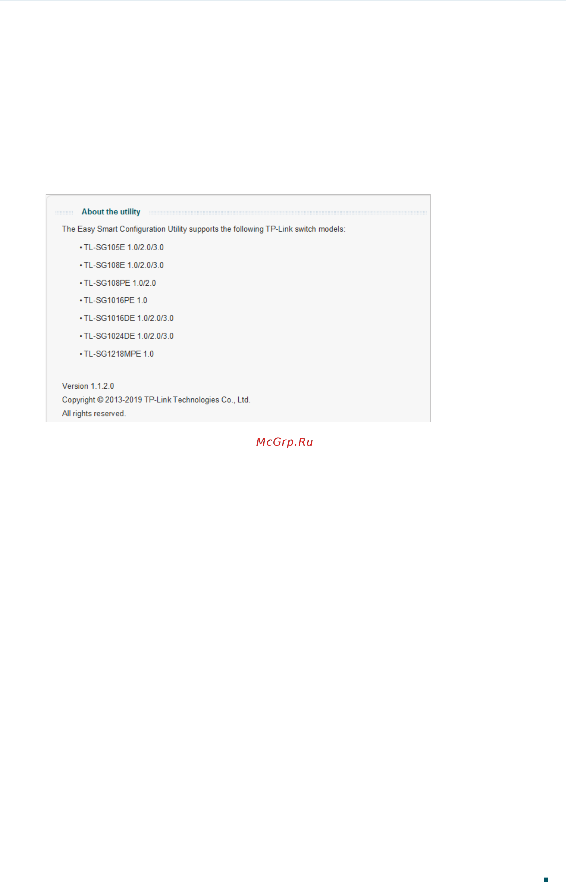 Tp-Link TL-SG1016DE V3 [84/84] Viewing information about the utility