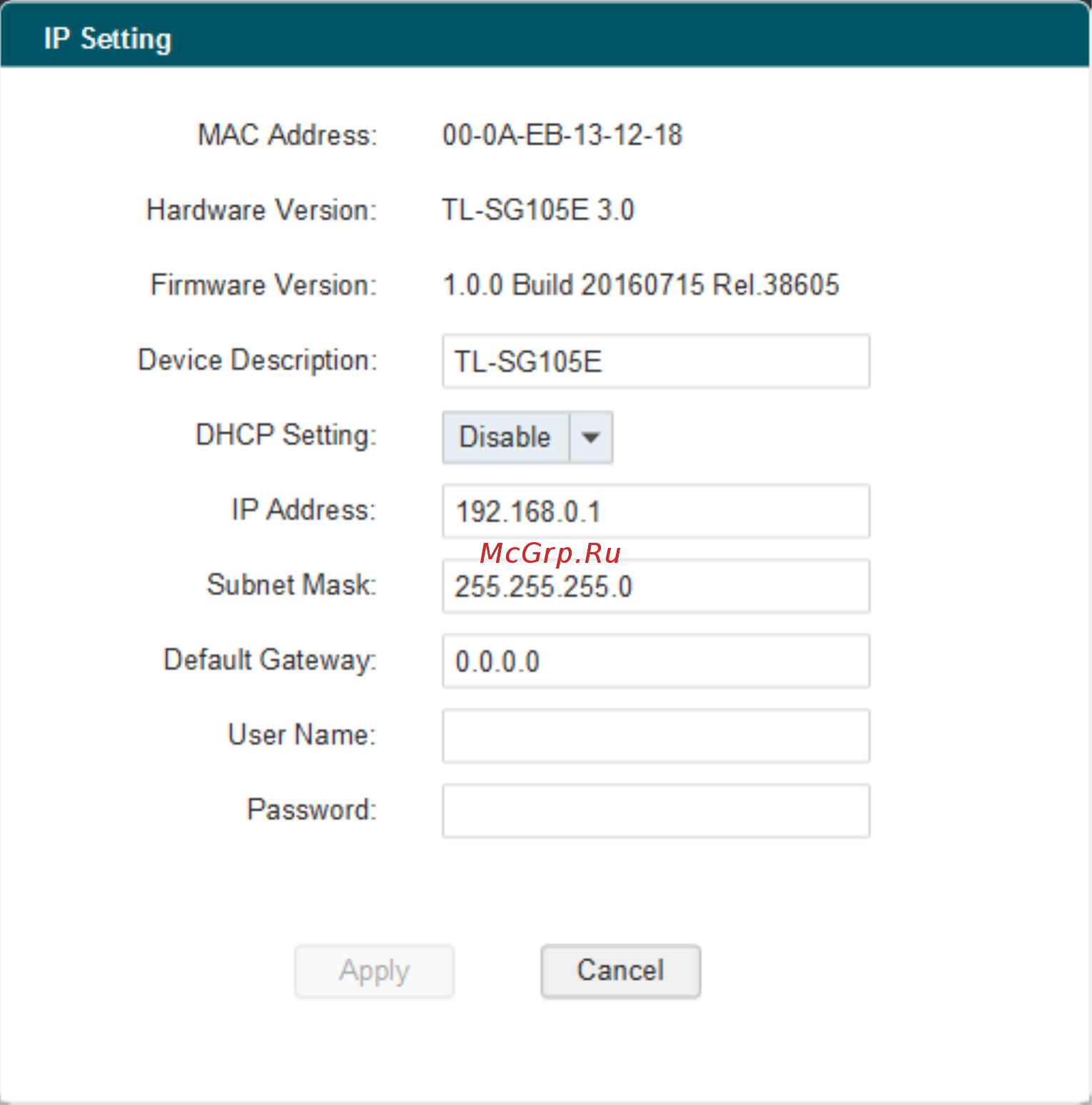 Tp-Link TL-SG1016DE V2 [12/49] Refresh