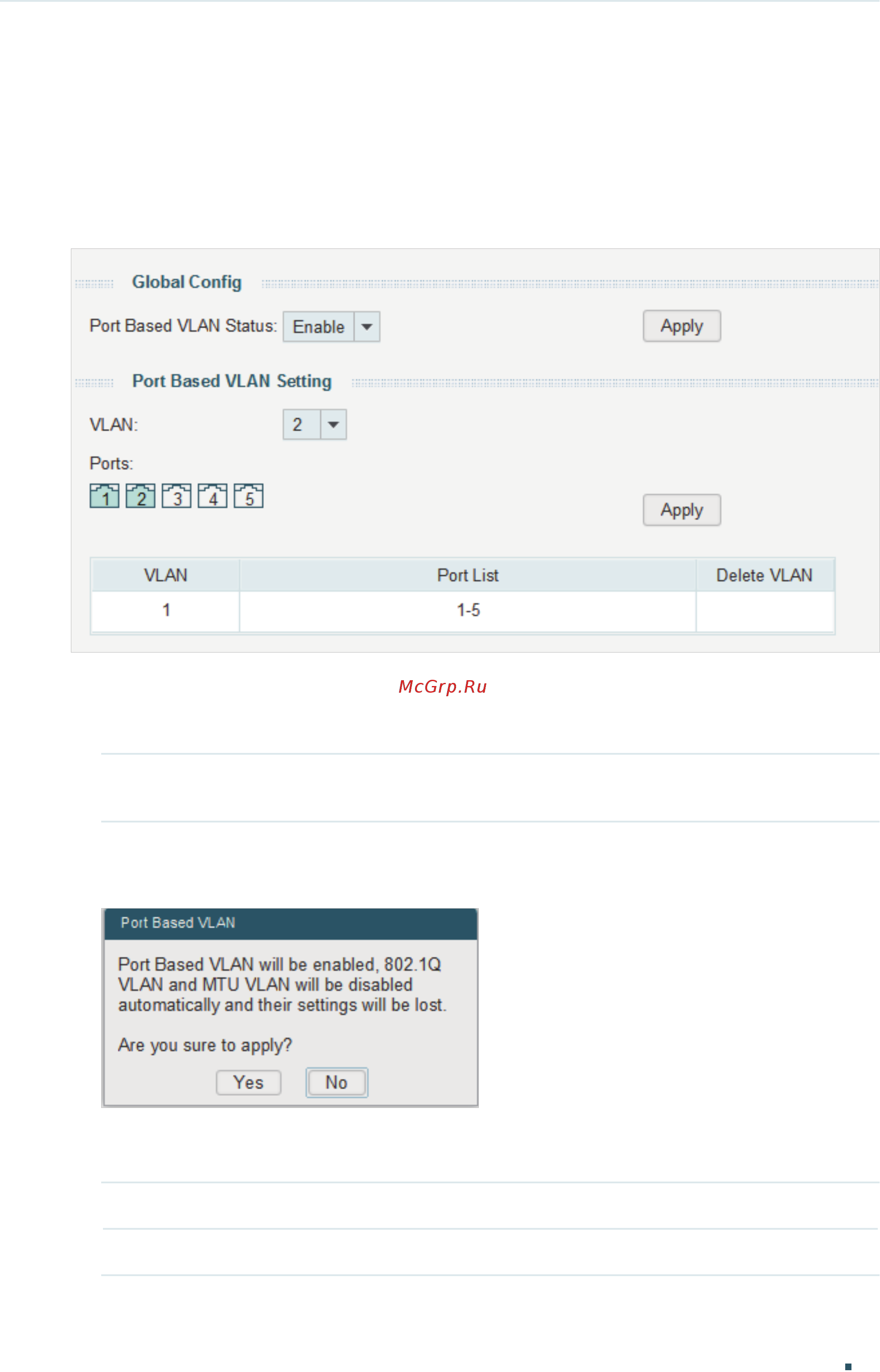 Tp-Link TL-SG1016DE V2 [58/84] Configuring port based vlan