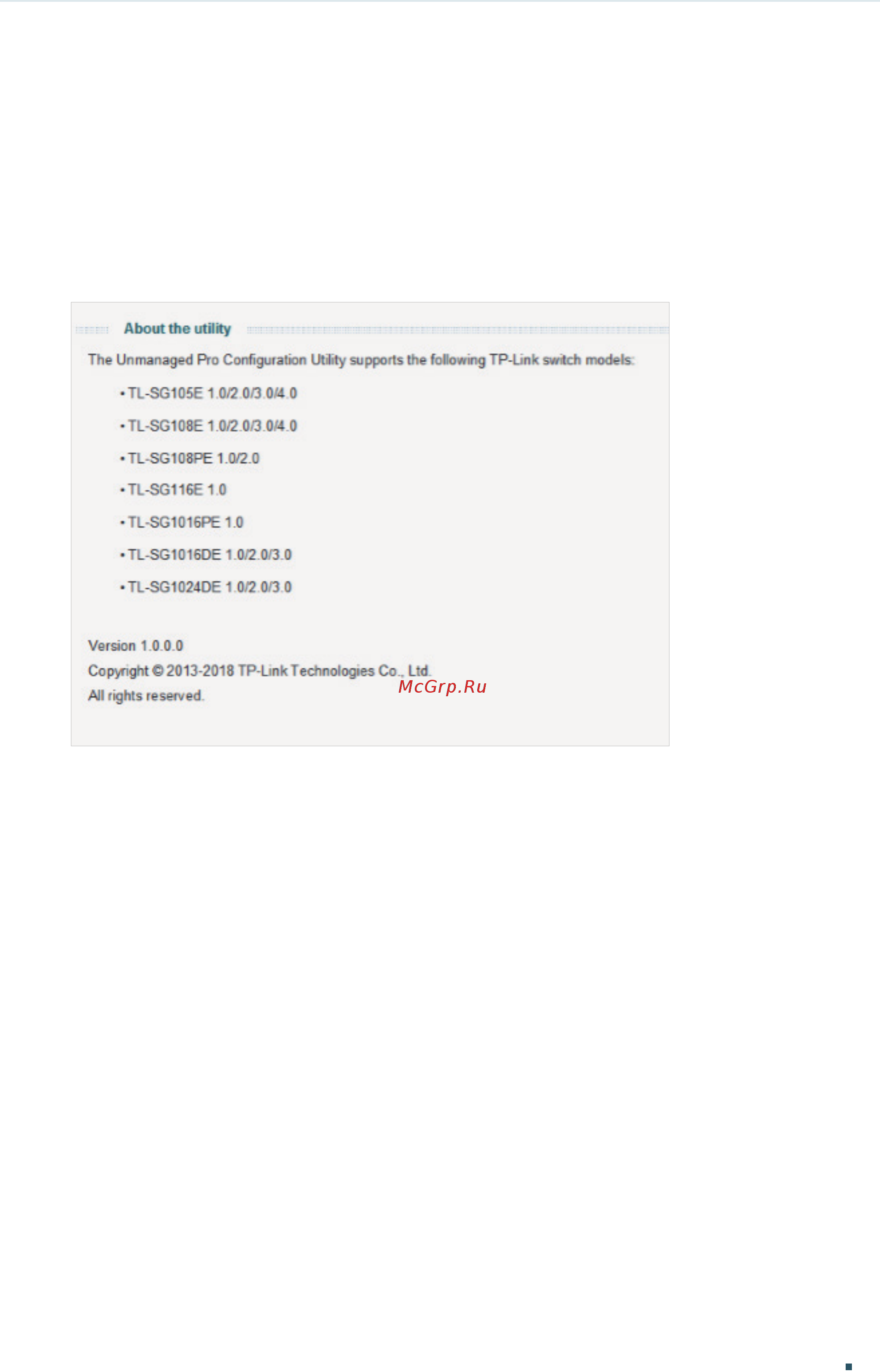Tp-Link TL-SG108E V1 [84/84] Viewing information about the utility