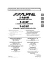 Alpine S-A32F Руководство пользователя