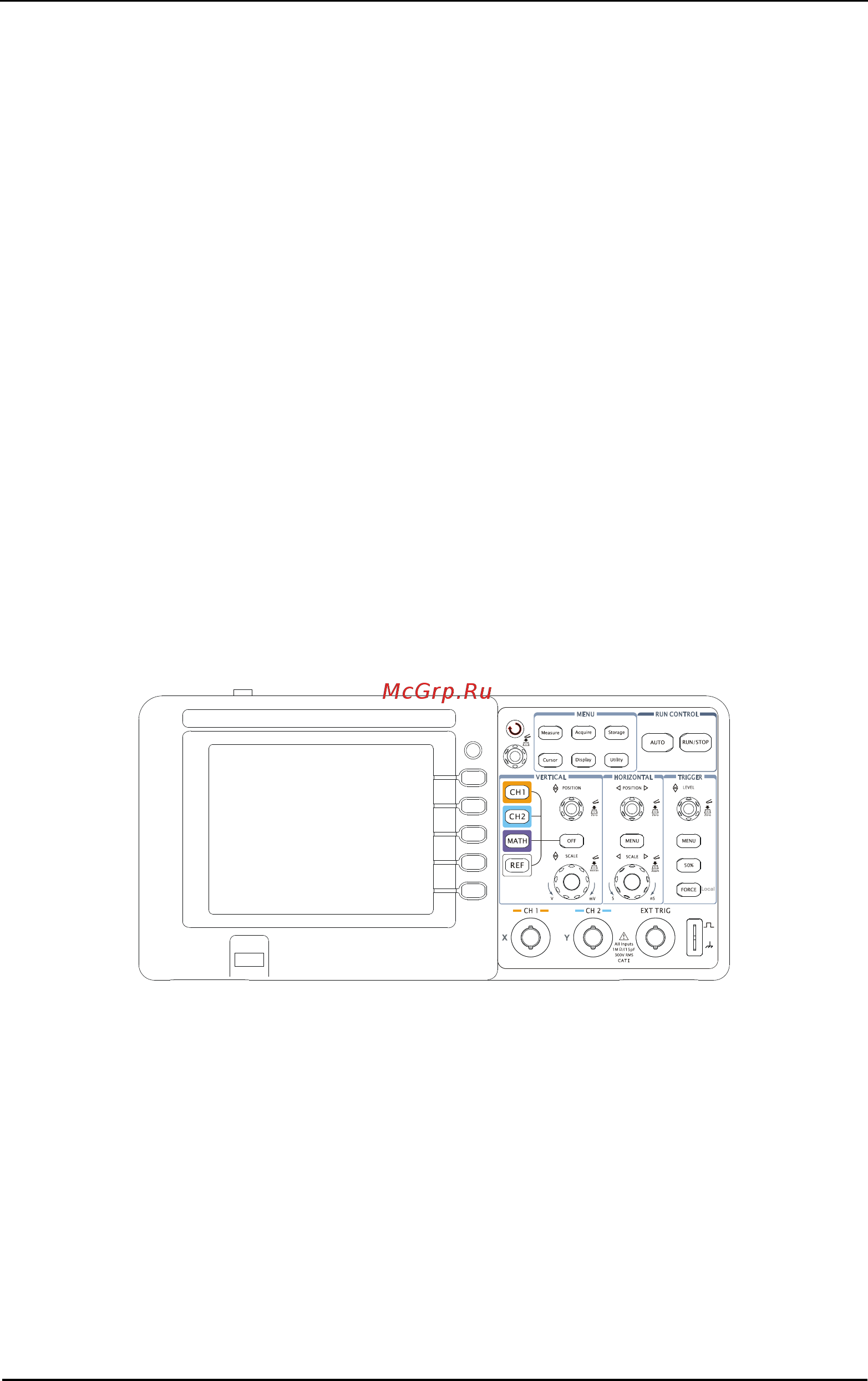 Rigol DS1052E [12/184] Передняя панель и пользовательский интерфейс