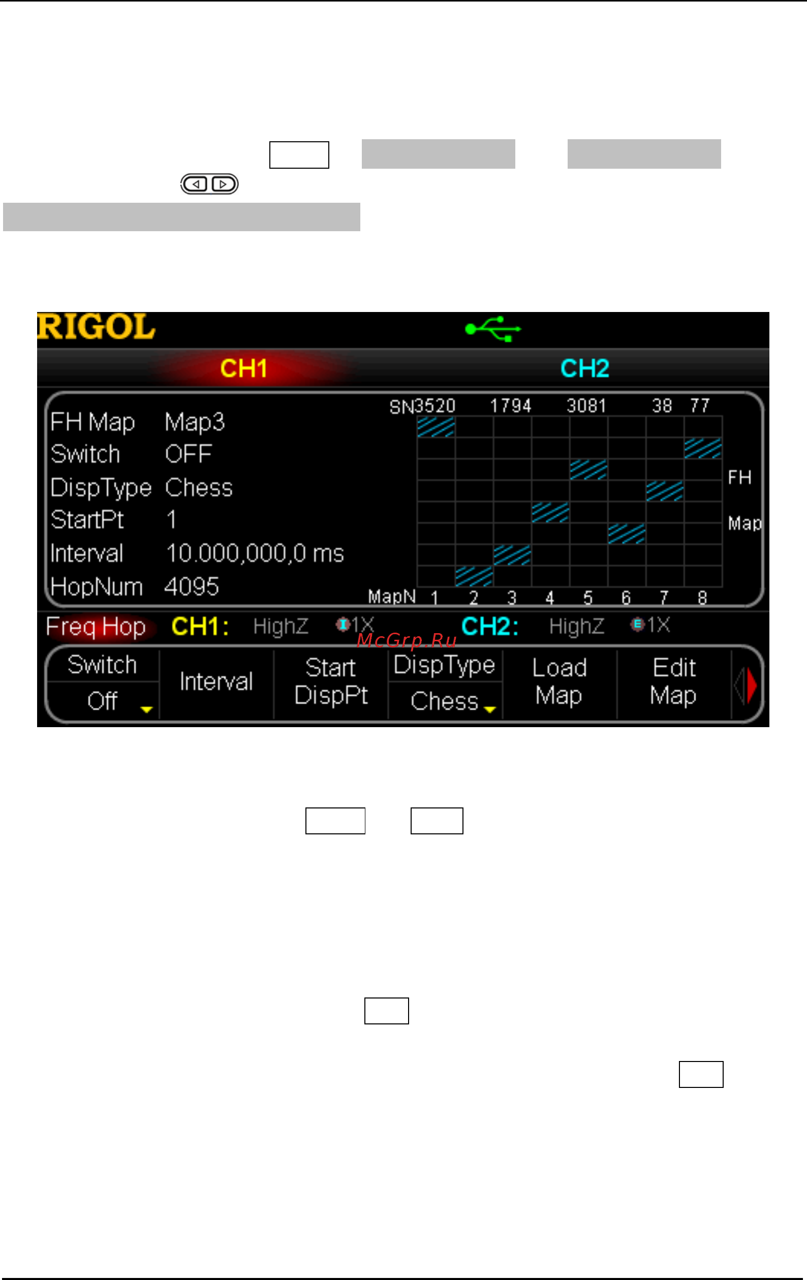 Rigol DG5072 [135/234] Активация функции скачкообразного изменения частоты