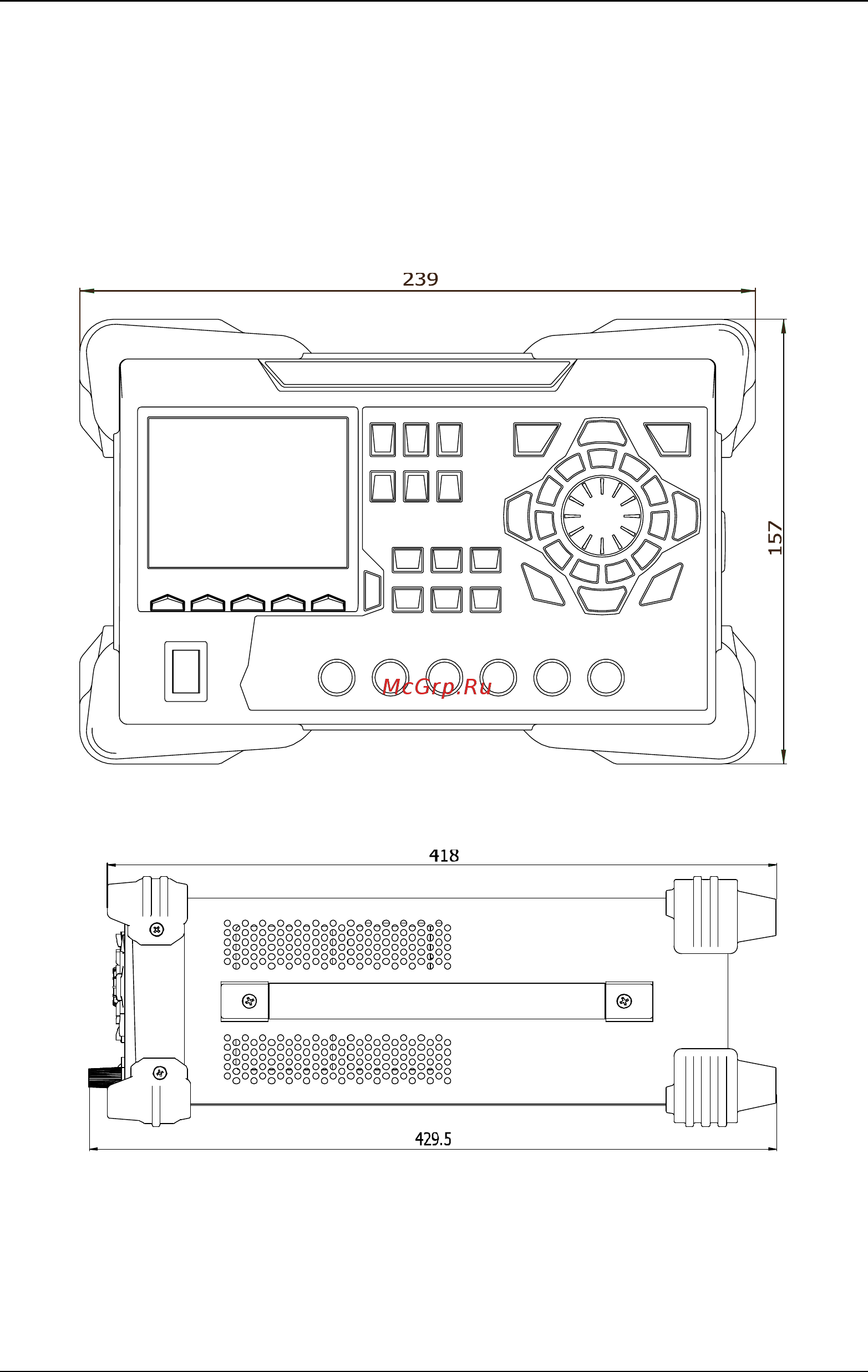 Rigol DP821A [21/146] Appearance and dimensions