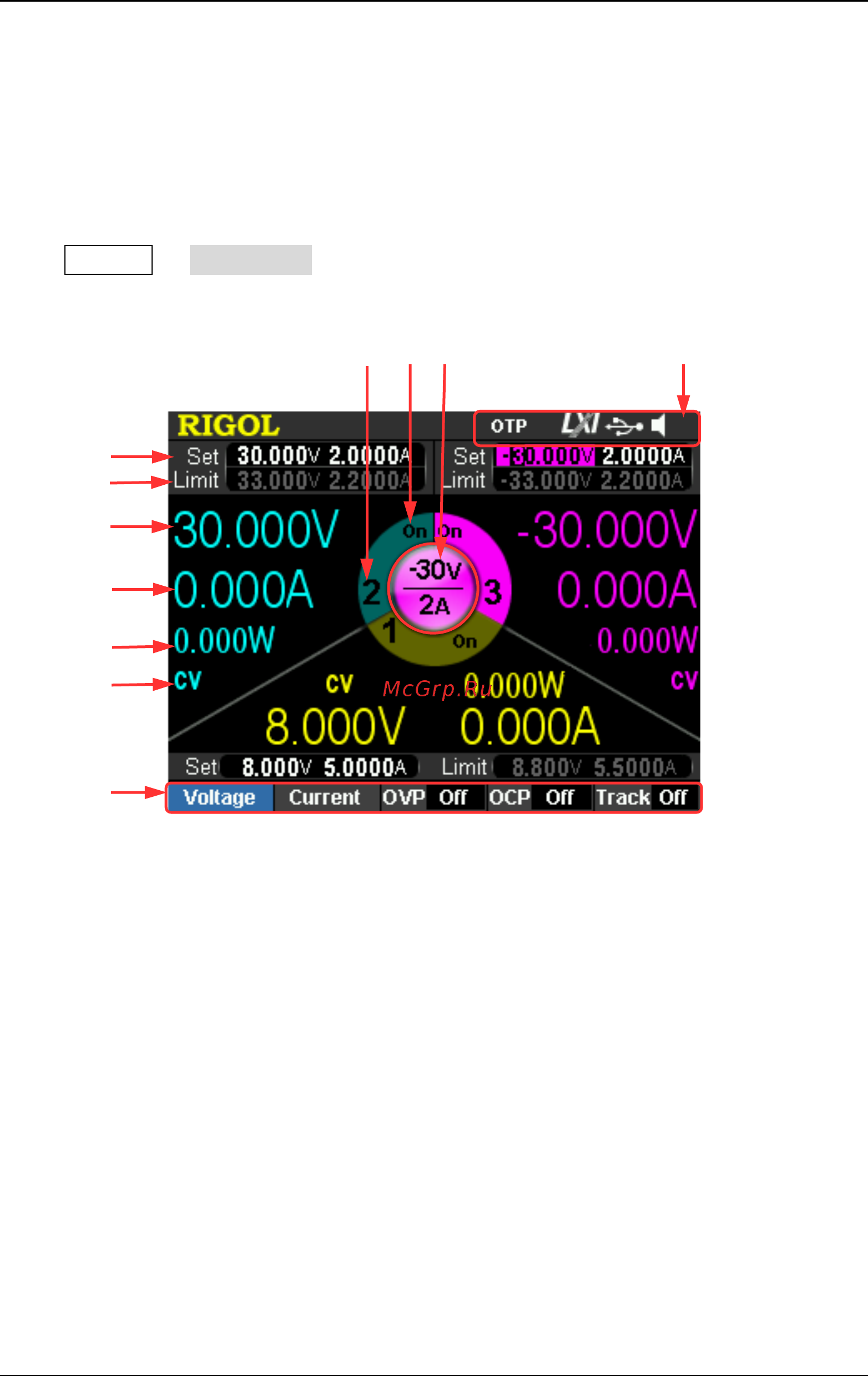 Rigol DP821A [36/146] User interface