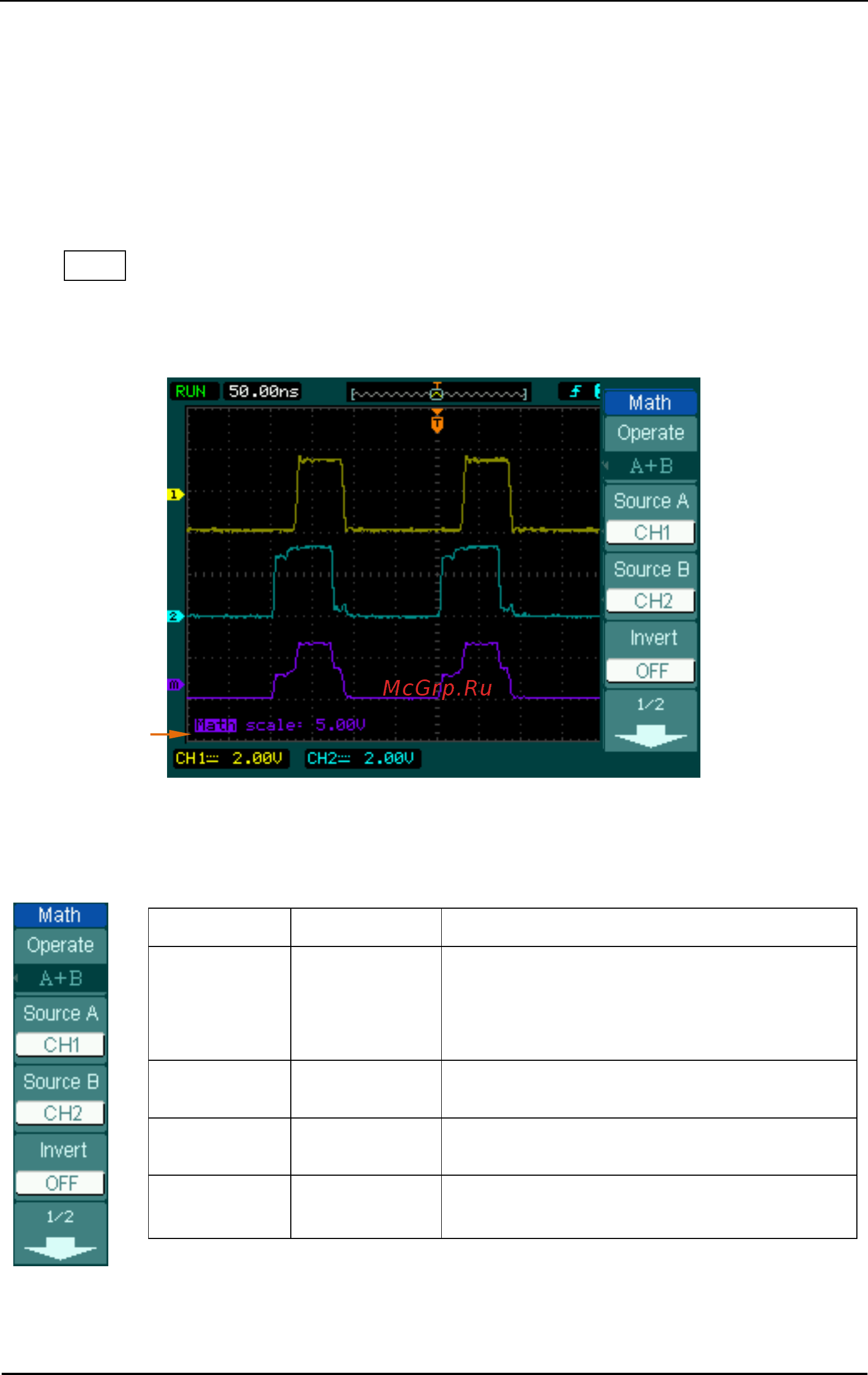 Rigol DS1204B [44/168] Math function
