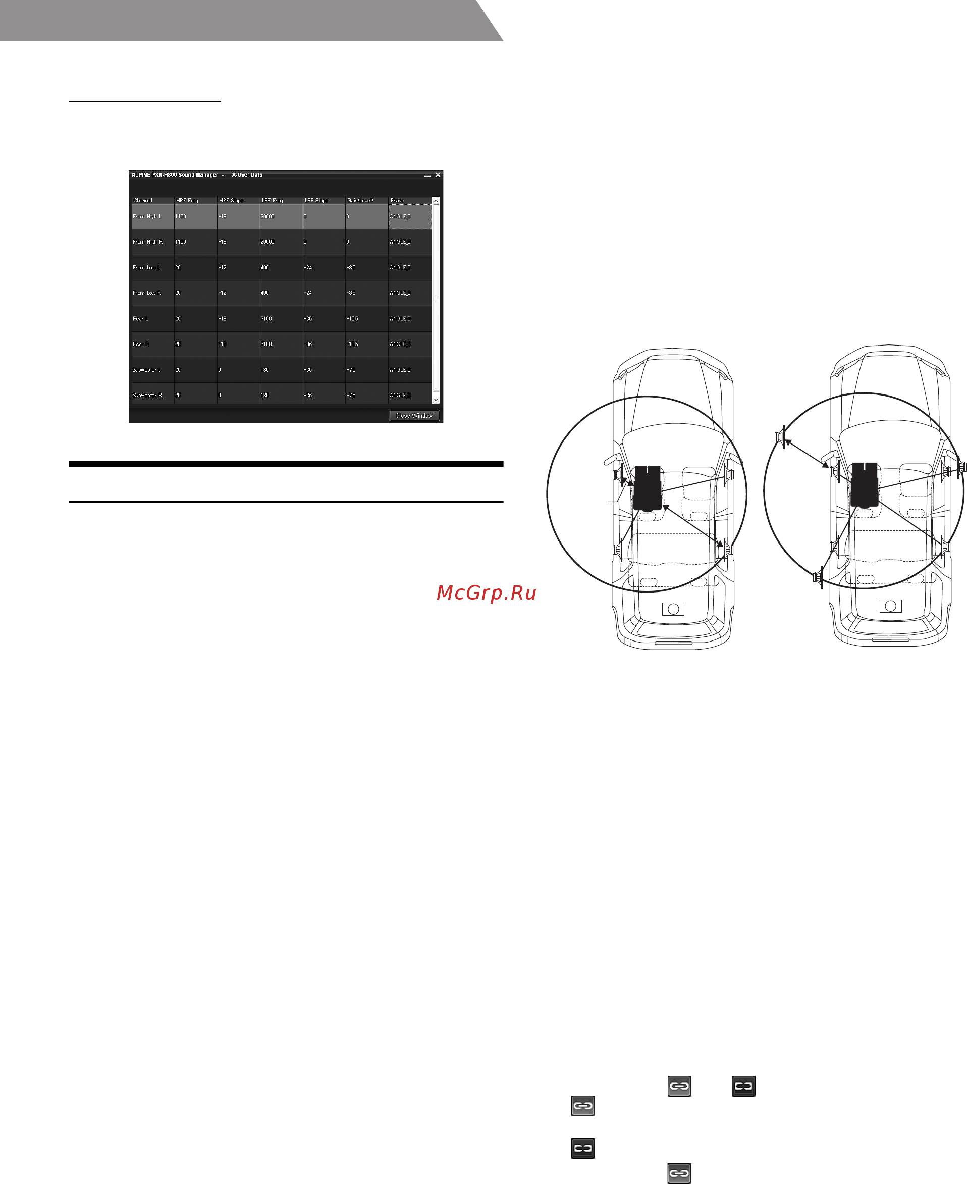 Alpine RUX-C800 [30/67] Adjusting the time correction tcr
